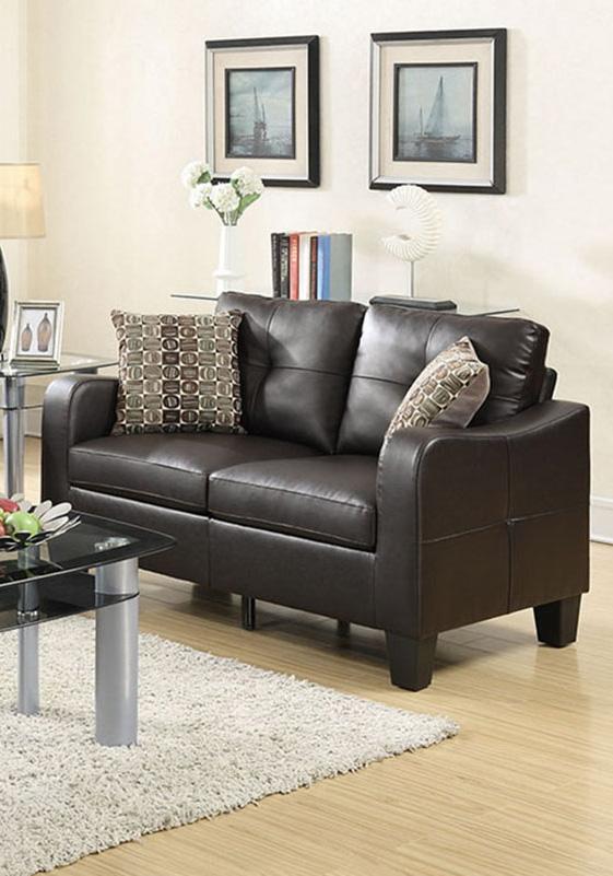 

    
Poundex Furniture F6921 Sofa Loveseat Brown F6921
