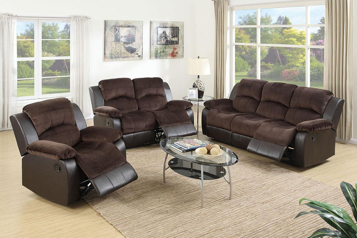 

    
Poundex Furniture F6695 Motion Loveseat Brown F6695
