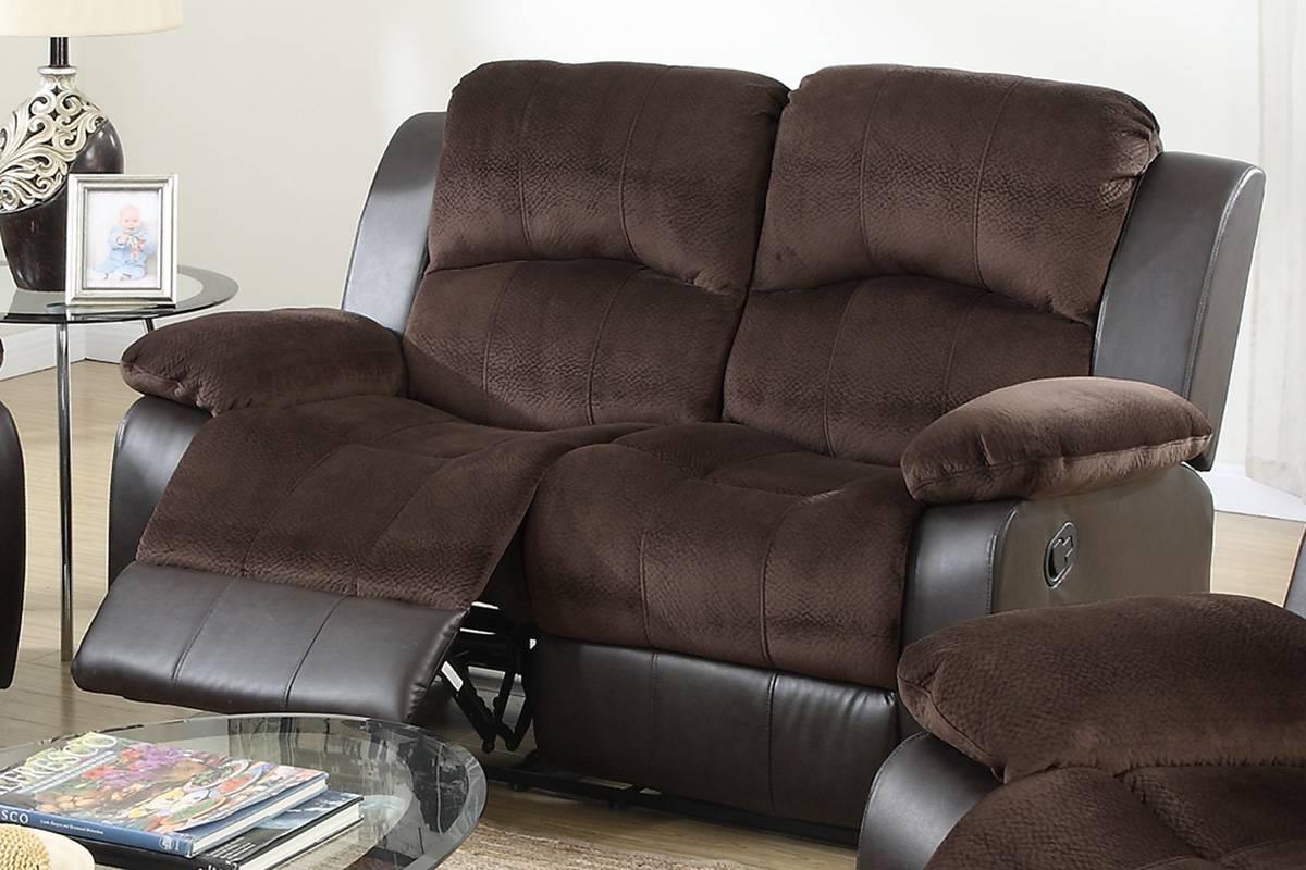 

    
Brown Padded Suede Motion Loveseat F6695 Poundex Modern
