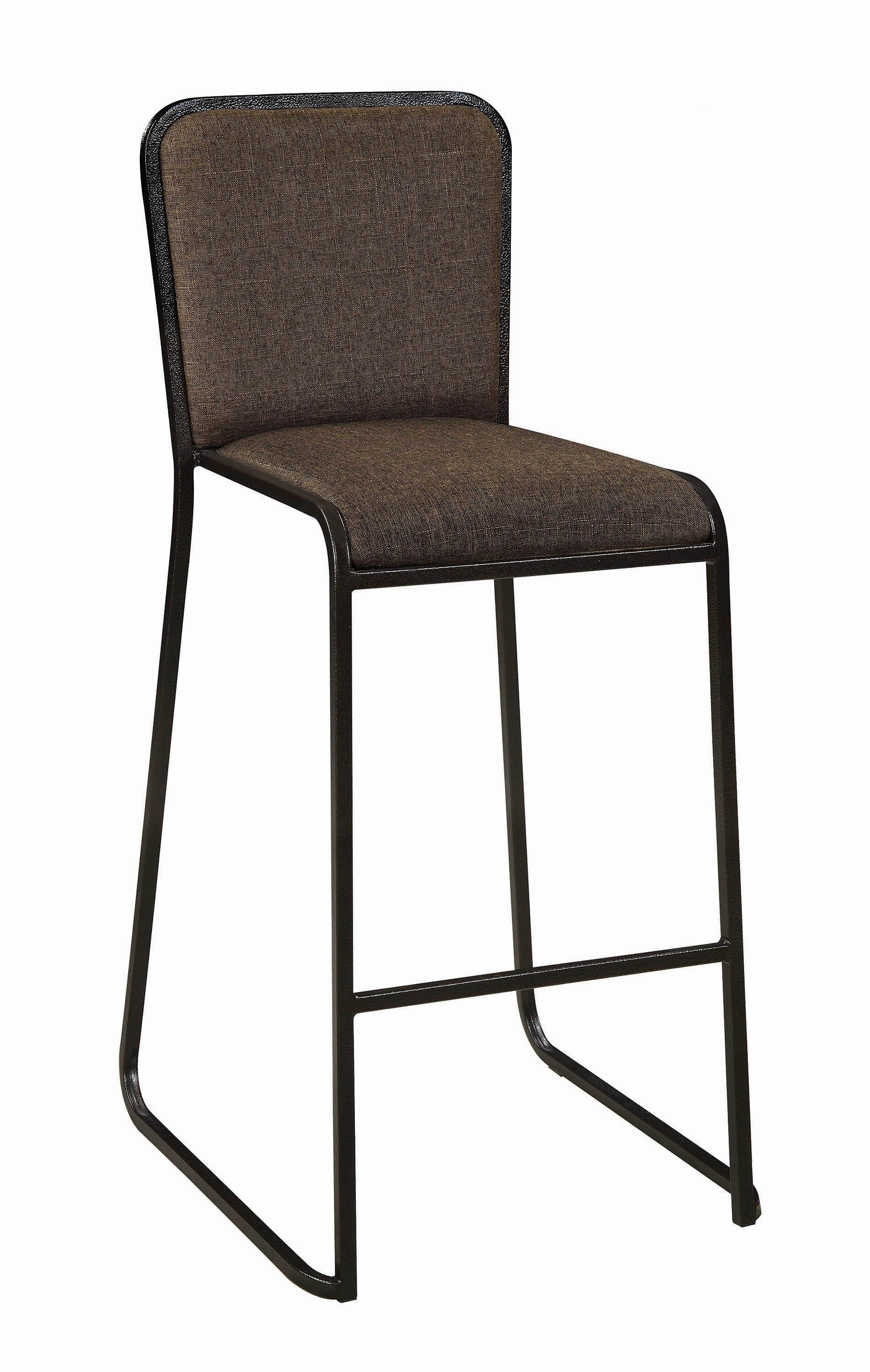 

    
Modern Brown Fabric Upholstery Bar stool Set 4 pcs by Coaster
