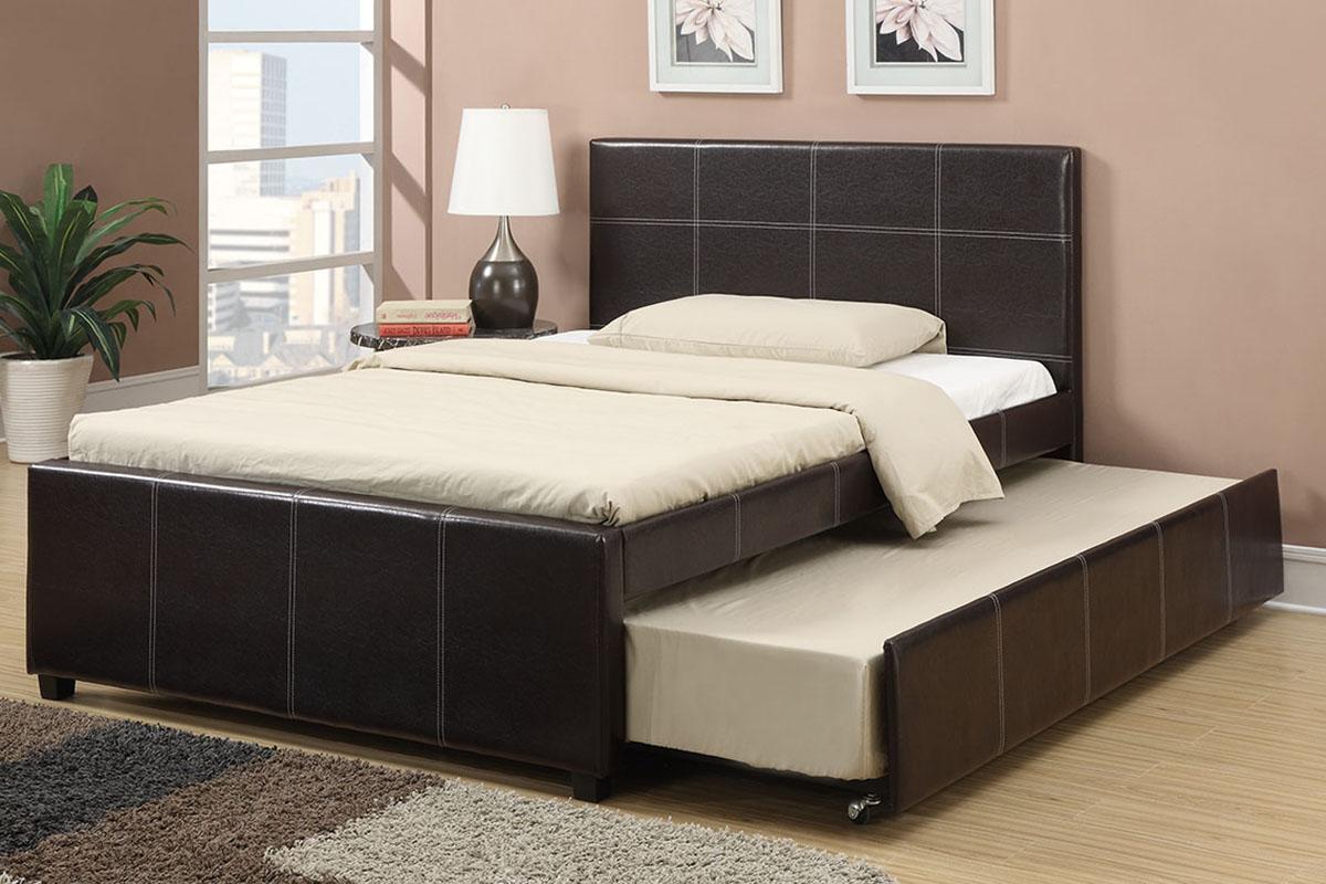 

    
Poundex Furniture F9214 Trundle Bed Brown F9214T
