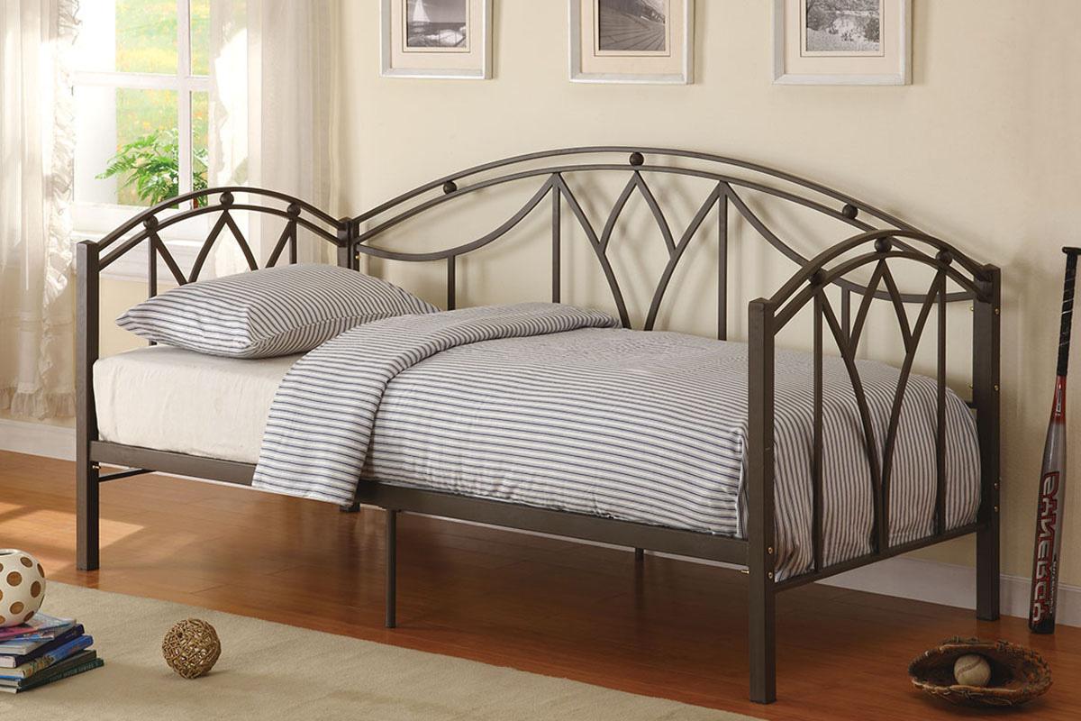 

    
Modern Brown Metal Day Bed F9082 Poundex
