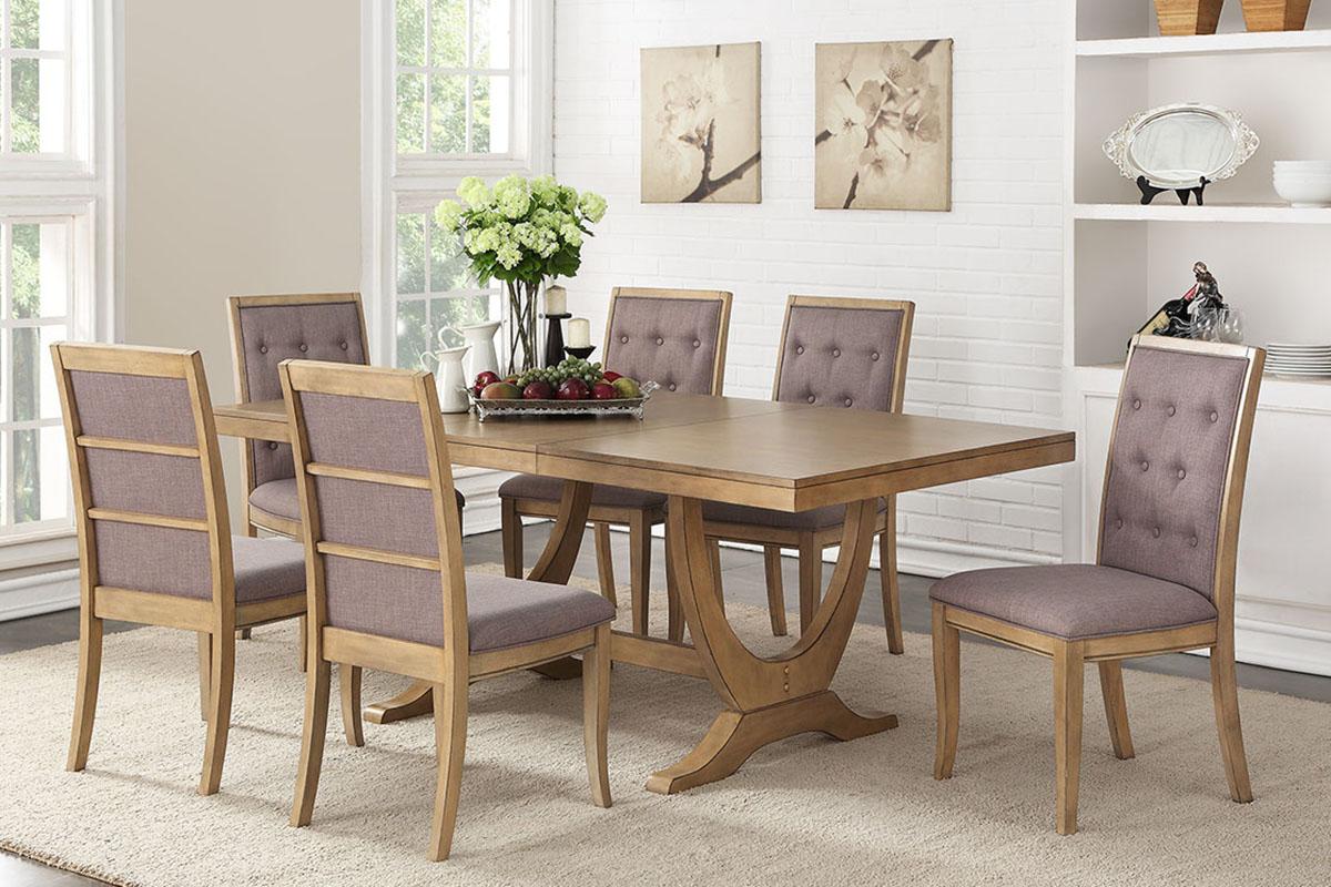 

    
Brown Wood Dining Table F2449 Poundex Modern
