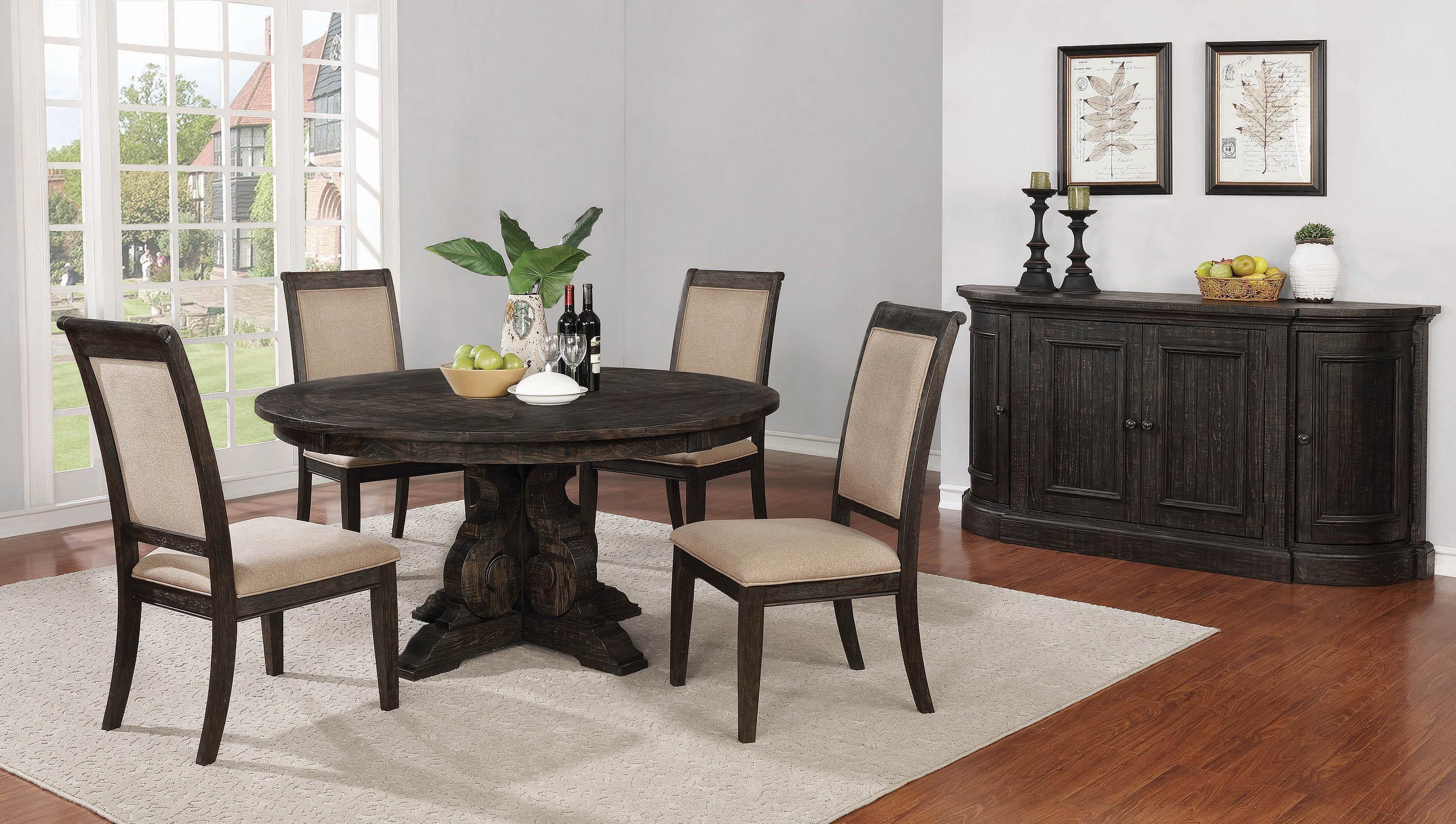 Modern Dining Table Whitney 121280 in Brown 