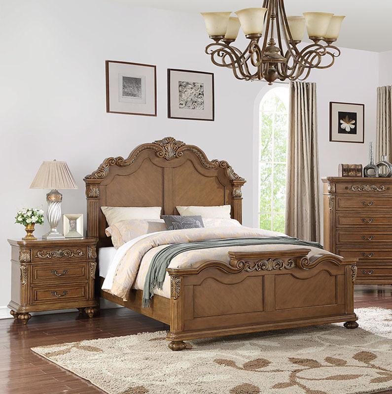 

    
Poundex Furniture F9387 Panel Bed Brown F9387Q
