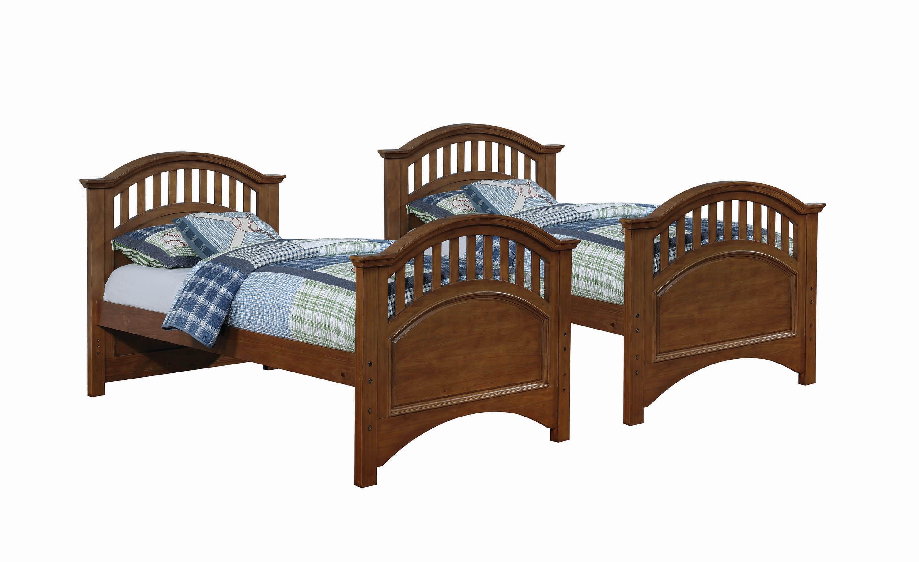 Modern Bunk Bed Halsted 461080 in Brown 