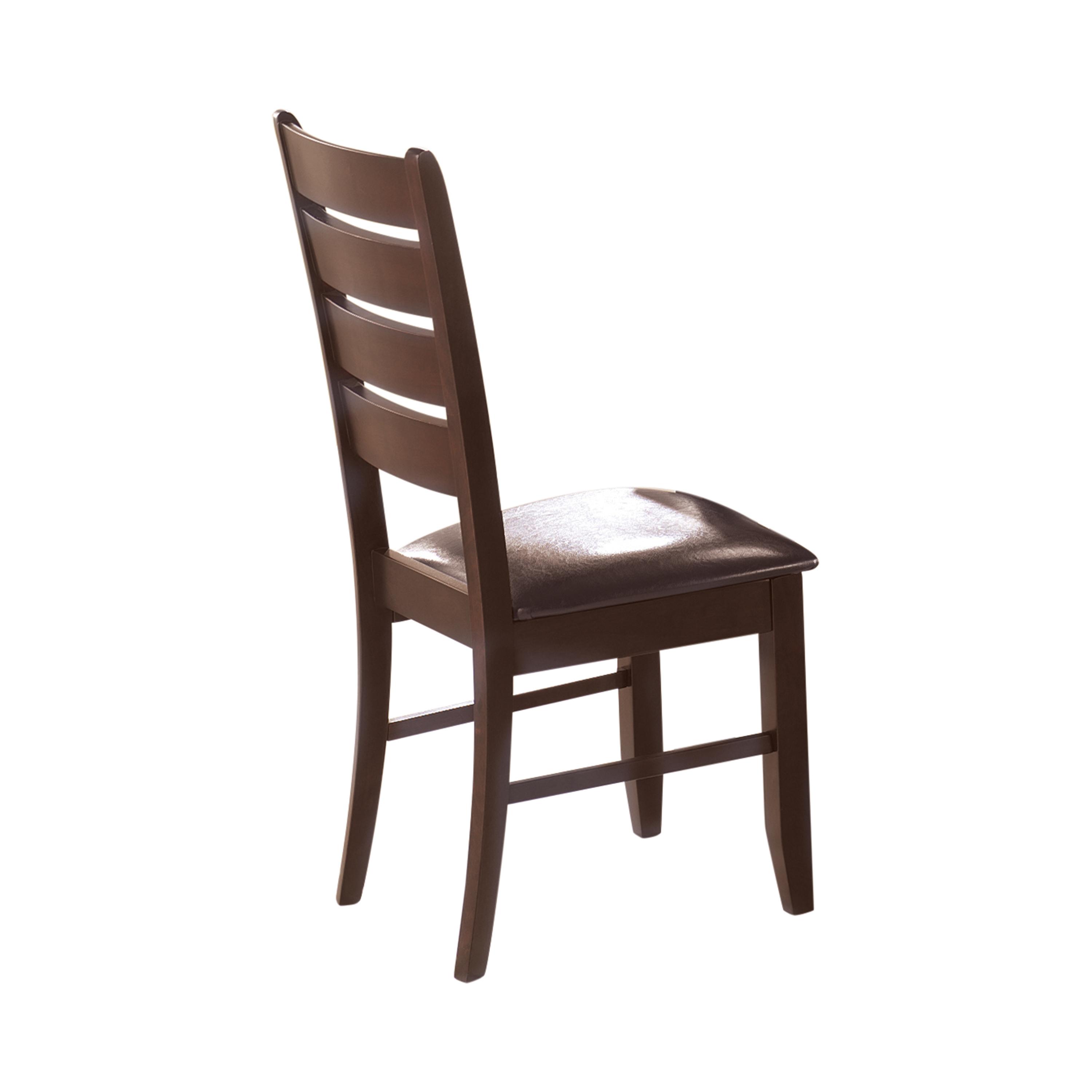 Modern Side Chair Set 102722 Dalila 102722 in Cappuccino Leatherette