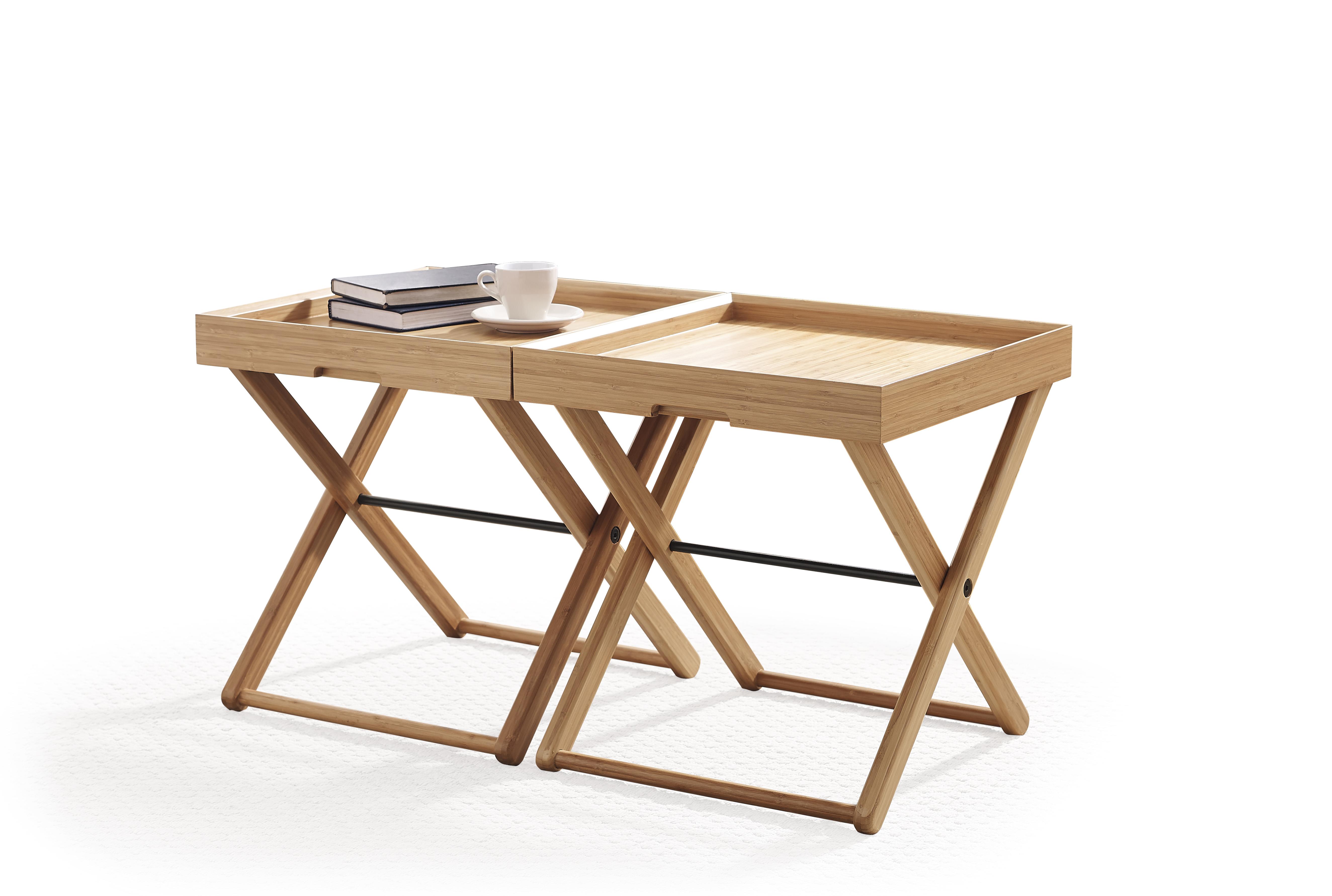 

    
Bamboo Tray Table Caramelized Modern Teline by Greenington
