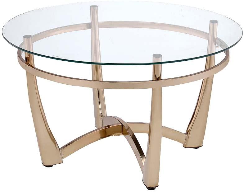 

    
Modern Champagne & Clear Glass Coffee Table by Acme Orlando II 81610
