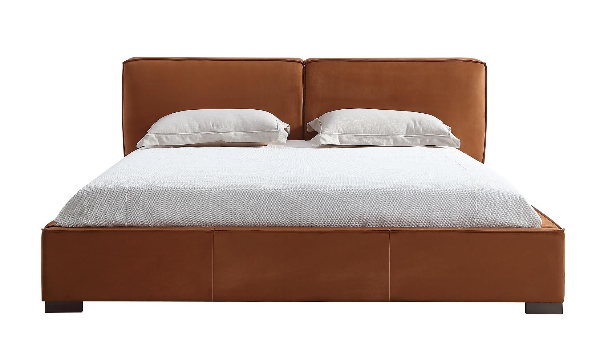 

        
J&M Furniture Serene Queen Bed 18665-Q Panel Bed Chestnut Eco-suede 78952623565462
