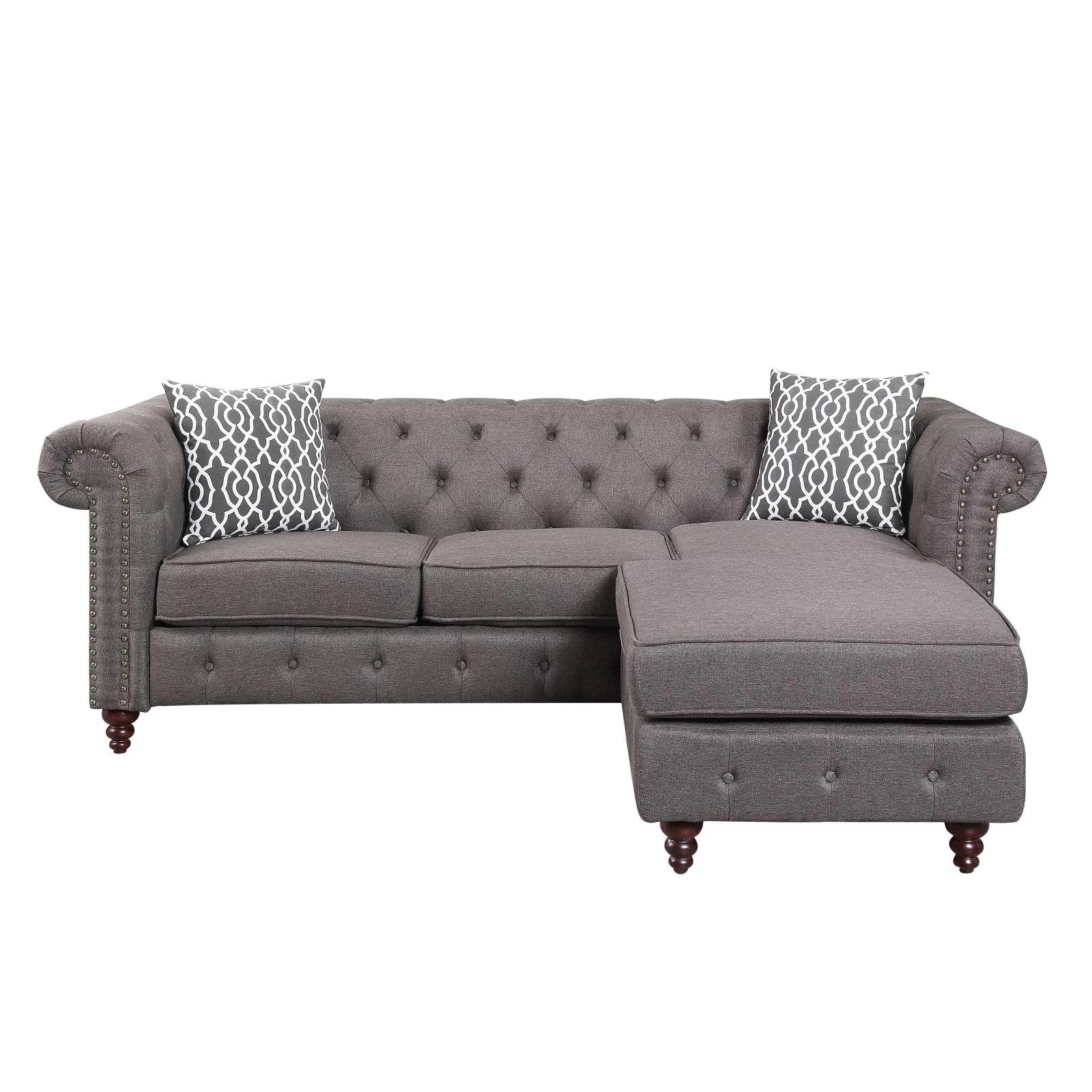 

    
Acme Furniture Waldina Sectional Sofa Gray LV00499-2pcs
