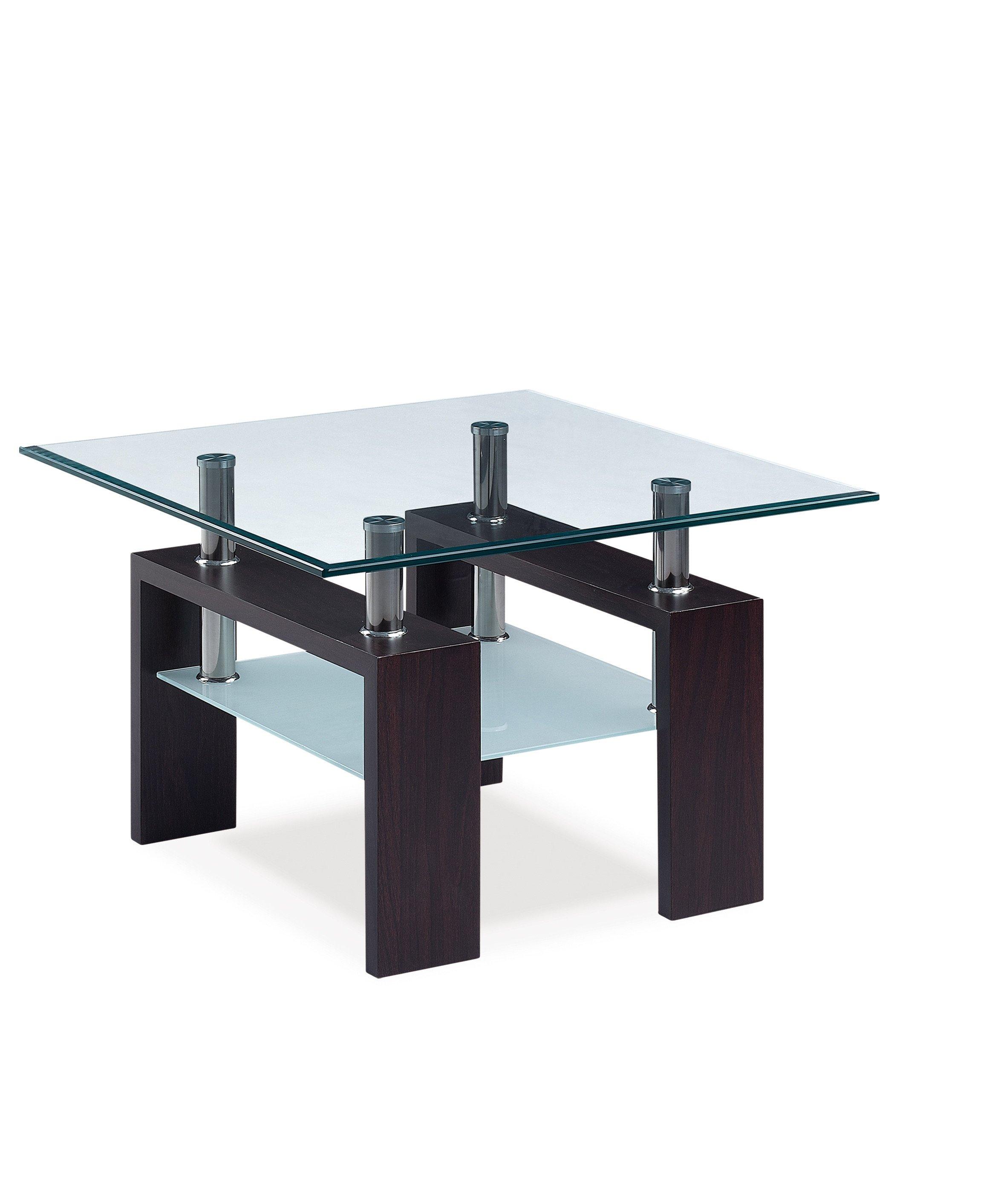 

    
Global United T646CT &amp; ET WENGE Coffee Table and End Table Set Clear/Wenge T646CT-2PC
