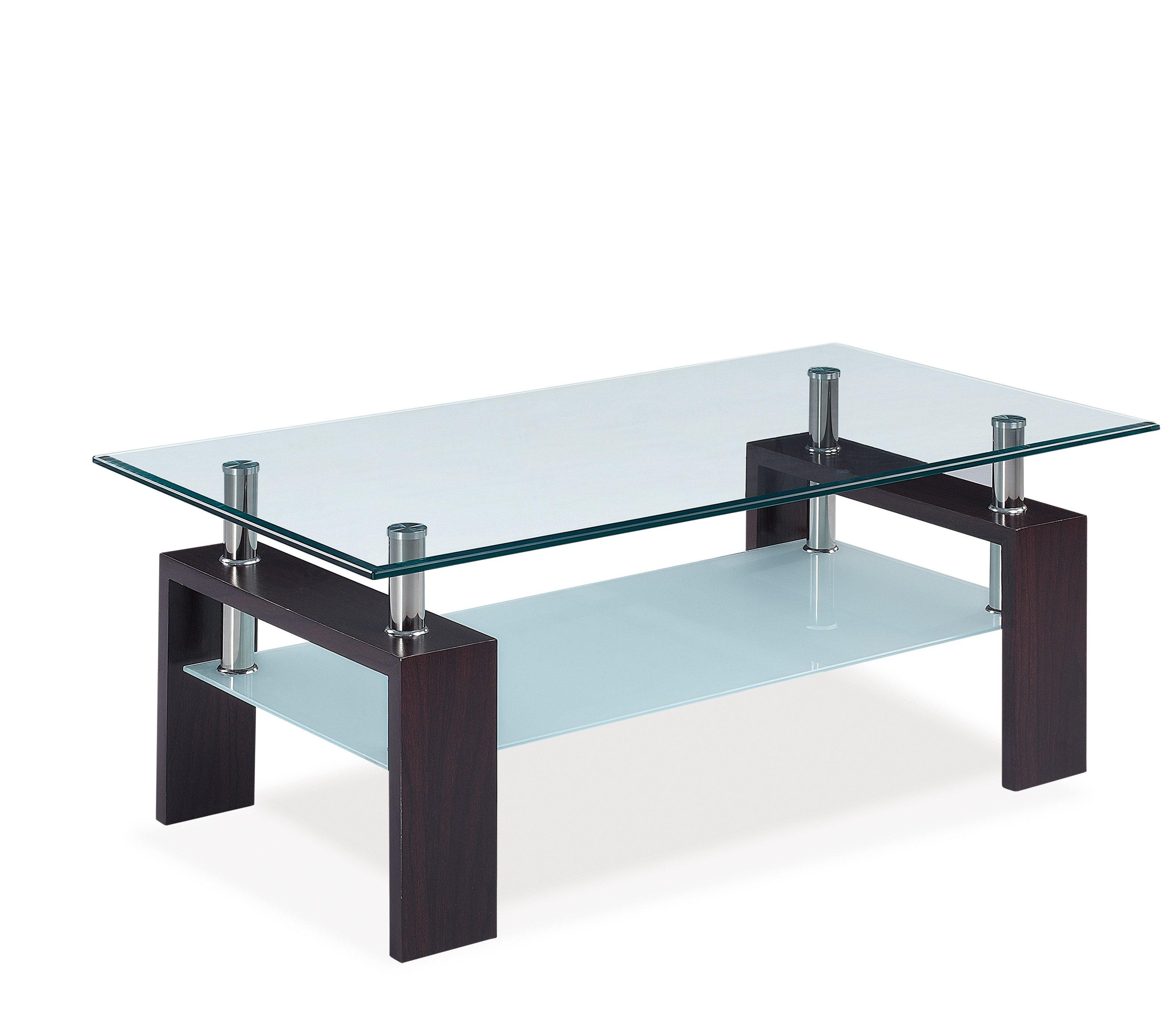 

    
Wenge Glass Top Occasional Table Set 2 Pcs T646CT & ET WENGE Global United
