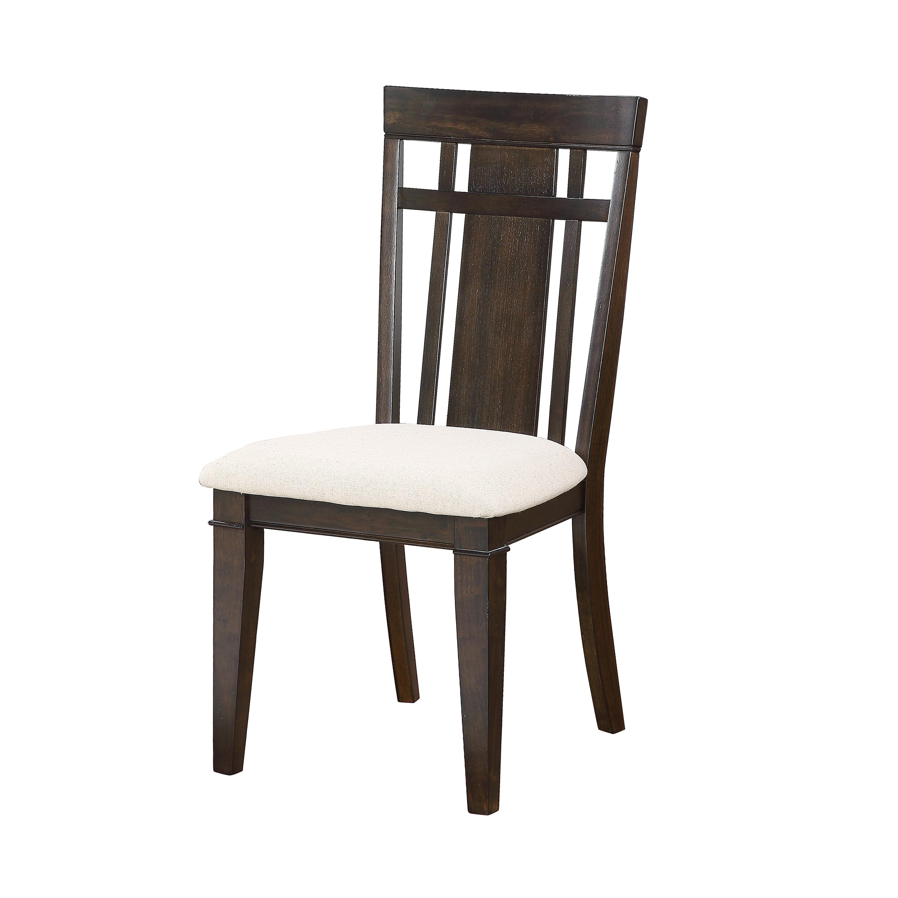 Modern Side Chair Set 5496S Makah 5496S in Dark Brown Fabric