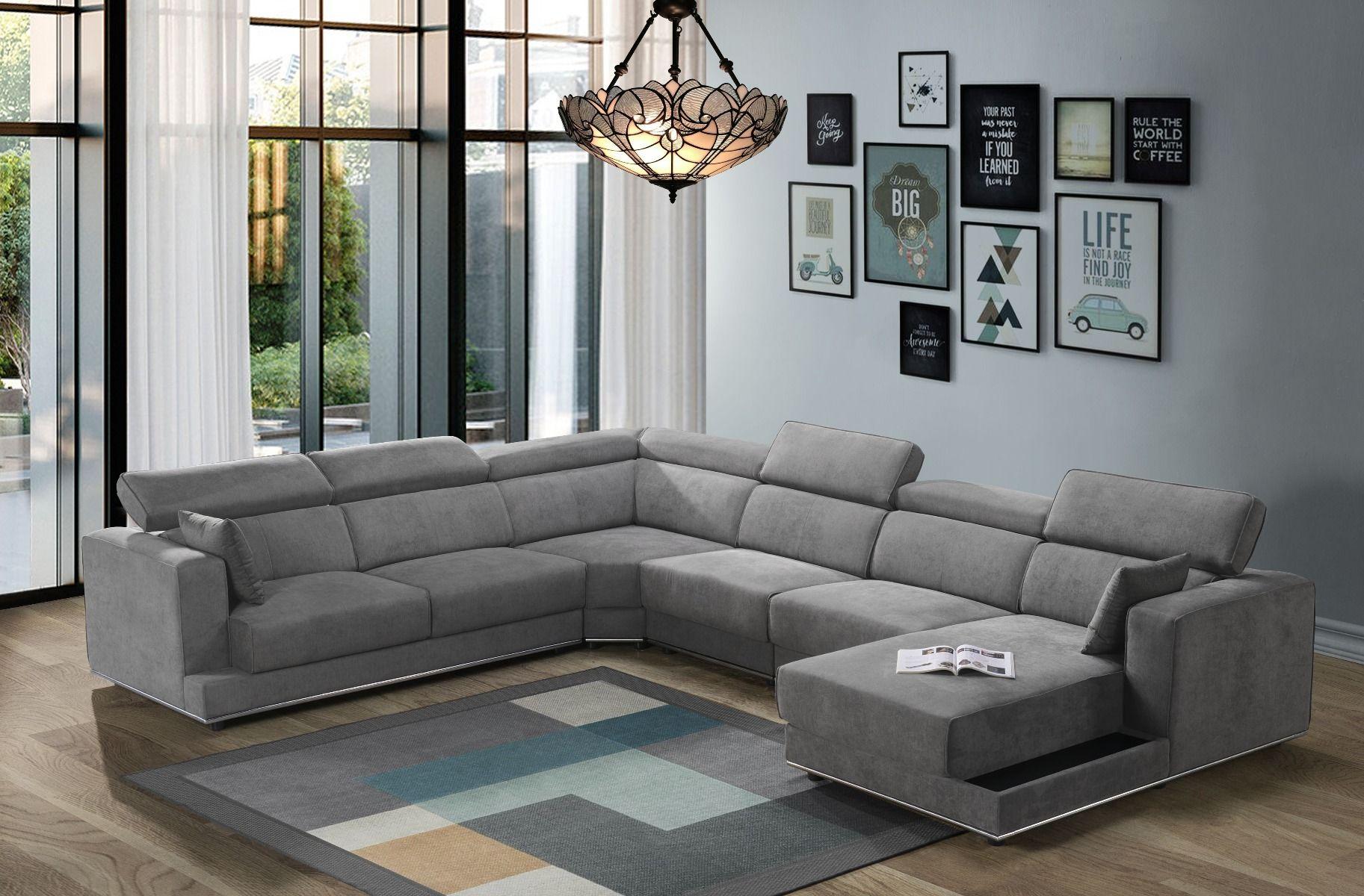 

    
Modern Dark Gray Fabric U-Shaped Sectional Sofa by Acme Alwin 53720-4pcs
