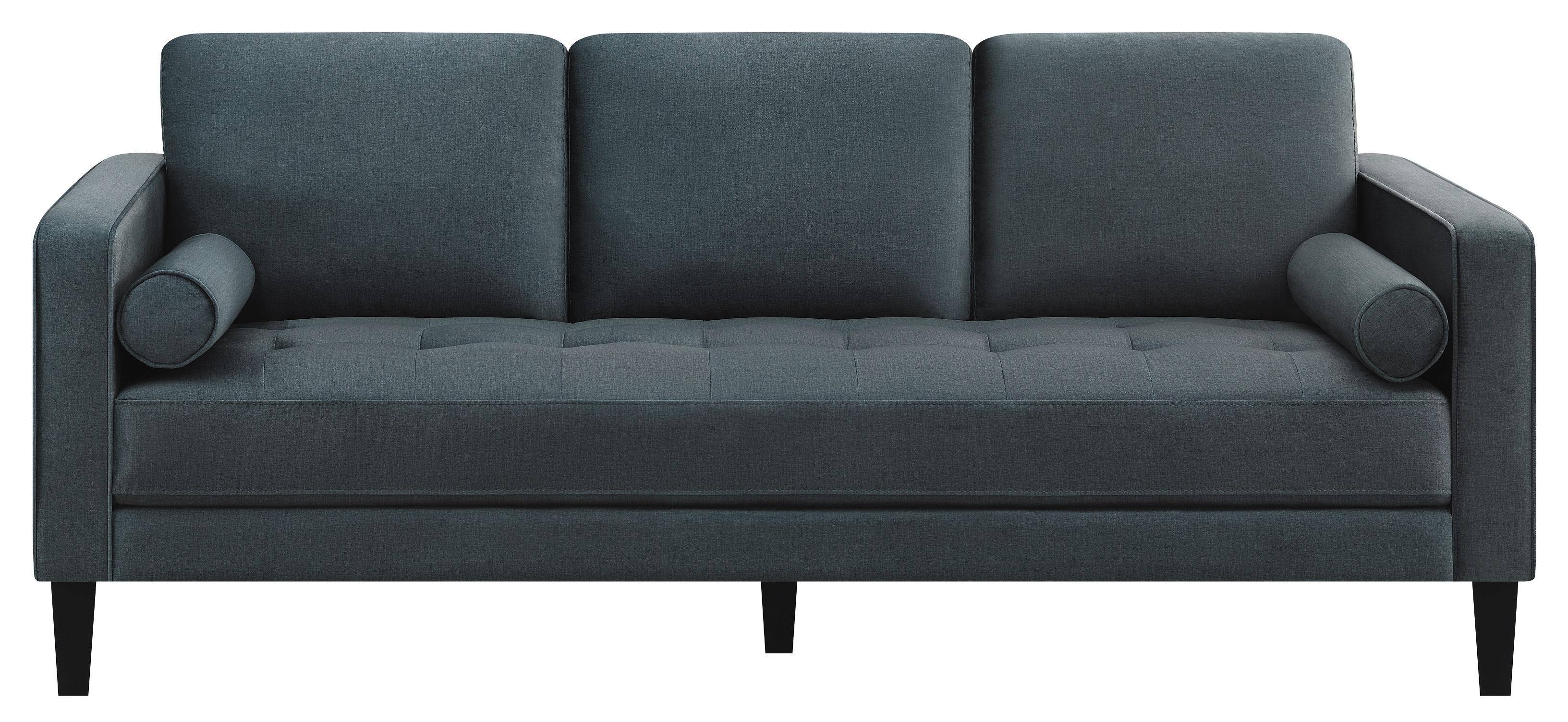 

    
Modern Dark Teal Velvet Sofa Coaster 509071 Gulfdale
