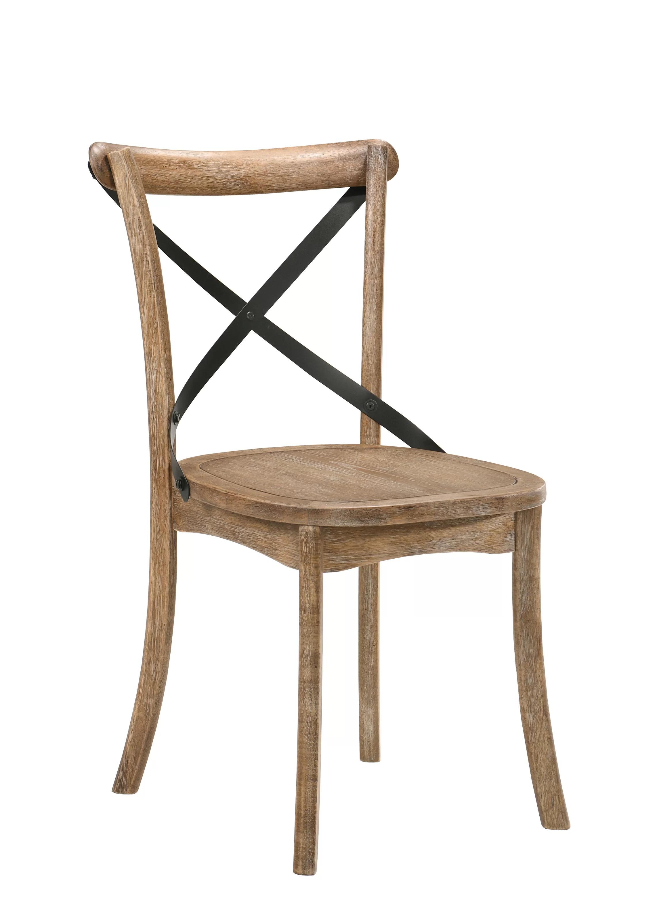 Modern, Farmhouse Side Chair Set Kendric 71777-2pcs in Oak 