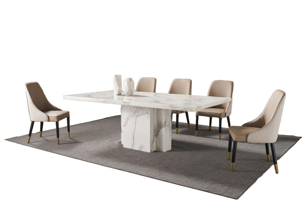 

    
Modern Faux Marble Top Dining Table American Eagle DT-H63A
