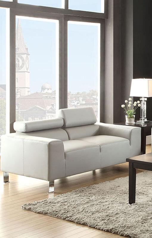 

    
Gray Bonded Leather Sofa Loveseat Set 2 Pcs F7265 Poundex Modern
