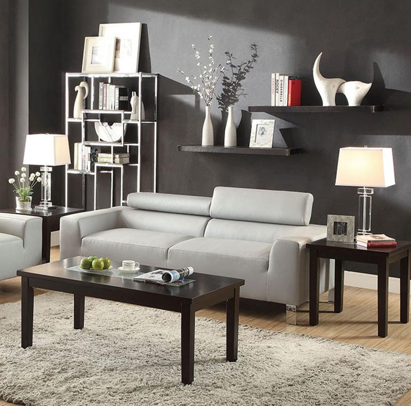 

    
Poundex Furniture F7265 Sofa Loveseat Gray F7265
