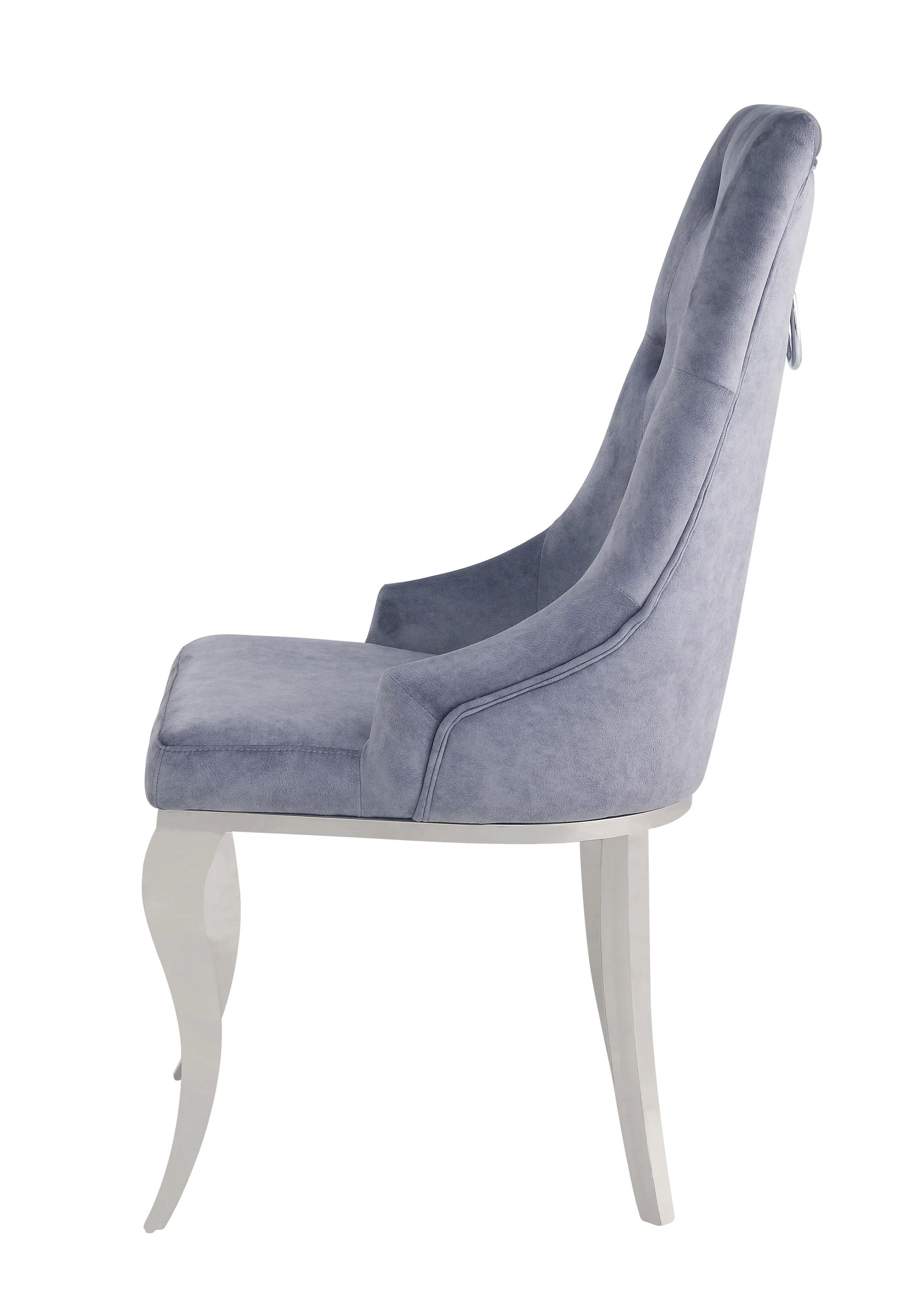 

    
Acme Furniture Dekel Dining Chair Set Gray 70143-2pcs
