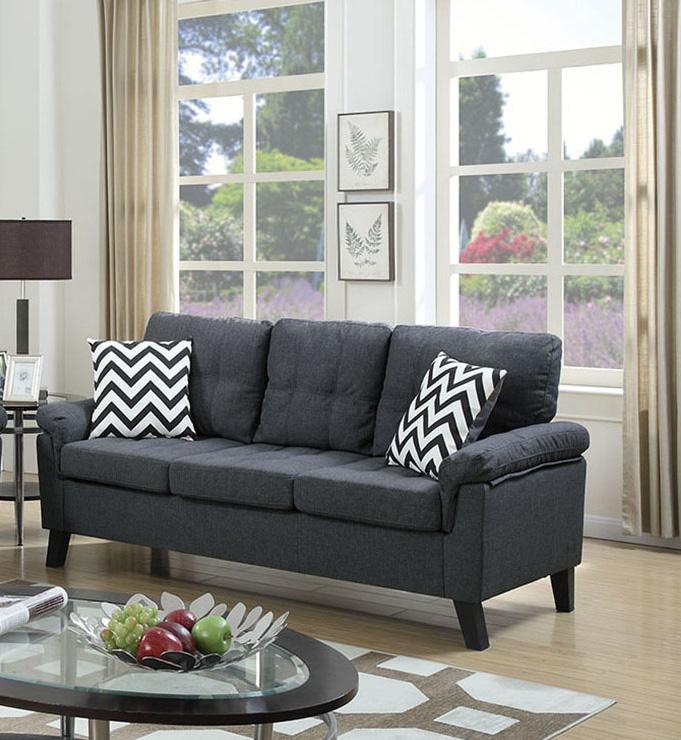 

    
Poundex Furniture F6905 Sofa Loveseat Gray F6905
