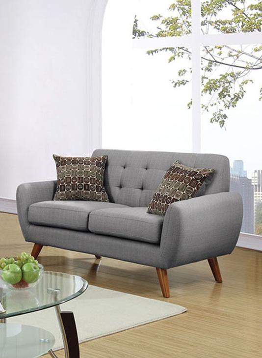 

    
Poundex Furniture F6912 Sofa Loveseat Gray F6912

