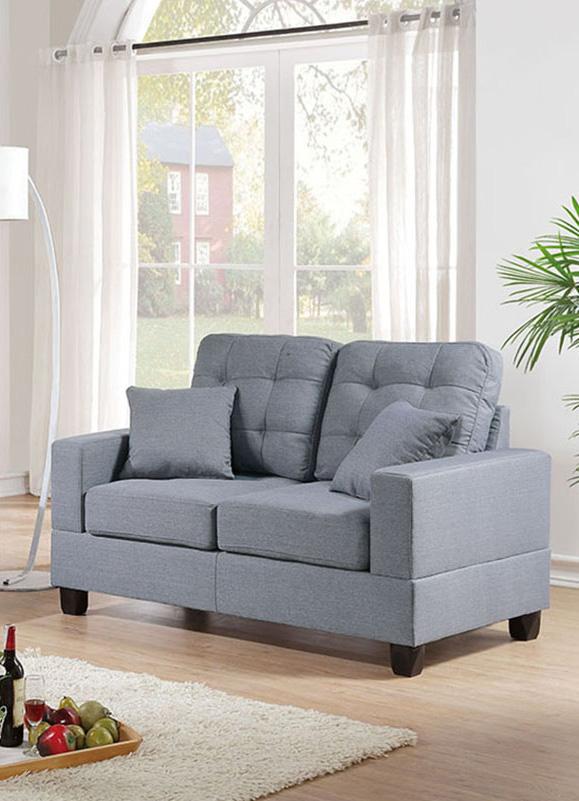 

    
Poundex Furniture F7858 Sofa Loveseat Gray F7858
