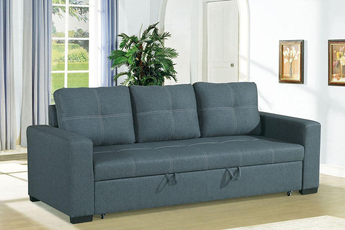 

    
Poundex Furniture F6532 Convertible Sofa Gray F6532
