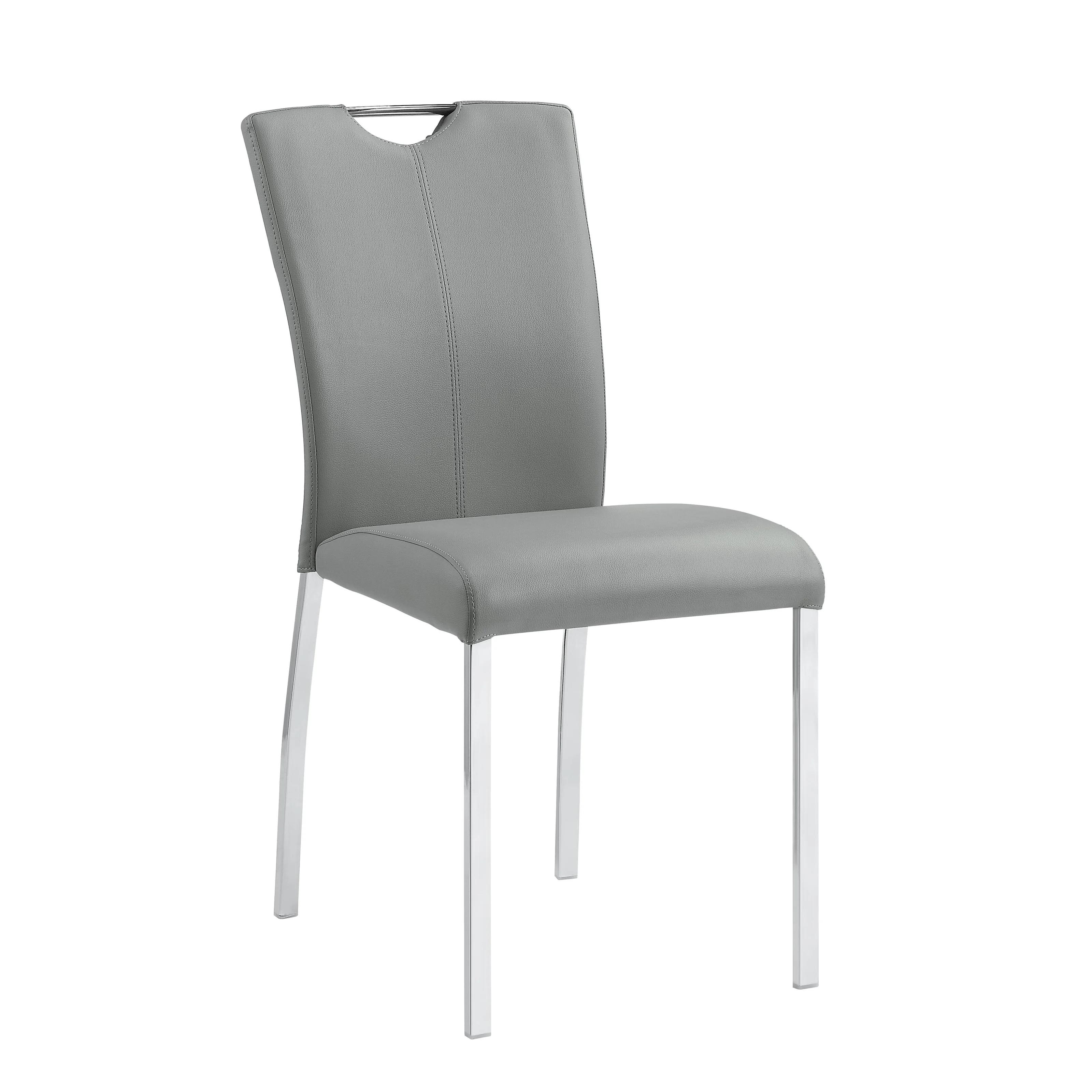 Modern, Simple Side Chair Set Pagan DN00741-2pcs in Gray PU