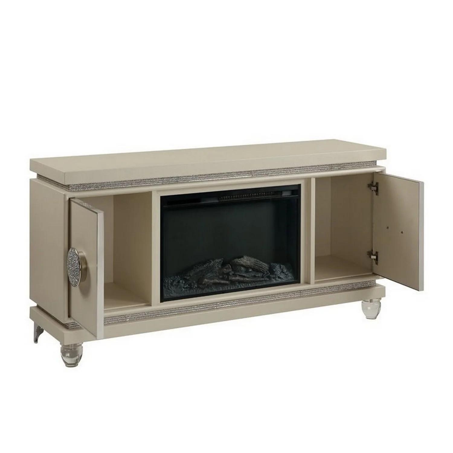 

    
Acme Furniture Noralie Fireplace Ivory 90535

