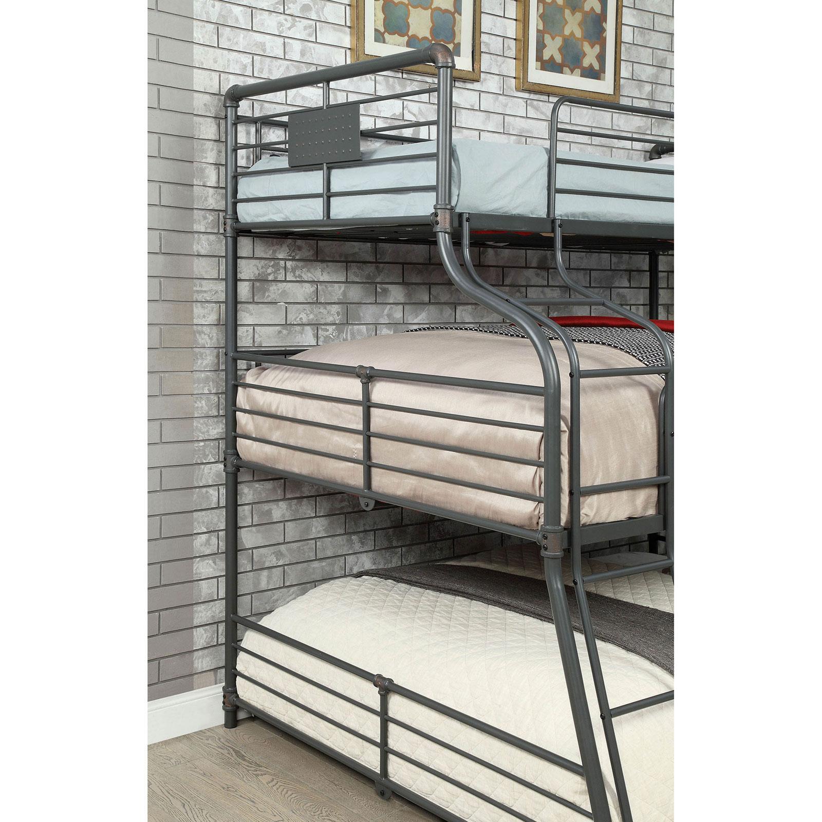 

    
Black Metal Twin/Full/Queen Bunk Bed OLGA CM-BK918 Furniture of America Modern
