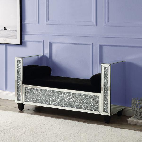

    
Modern Mirrored & Faux Diamonds Bench by Acme Noralie AC00528

