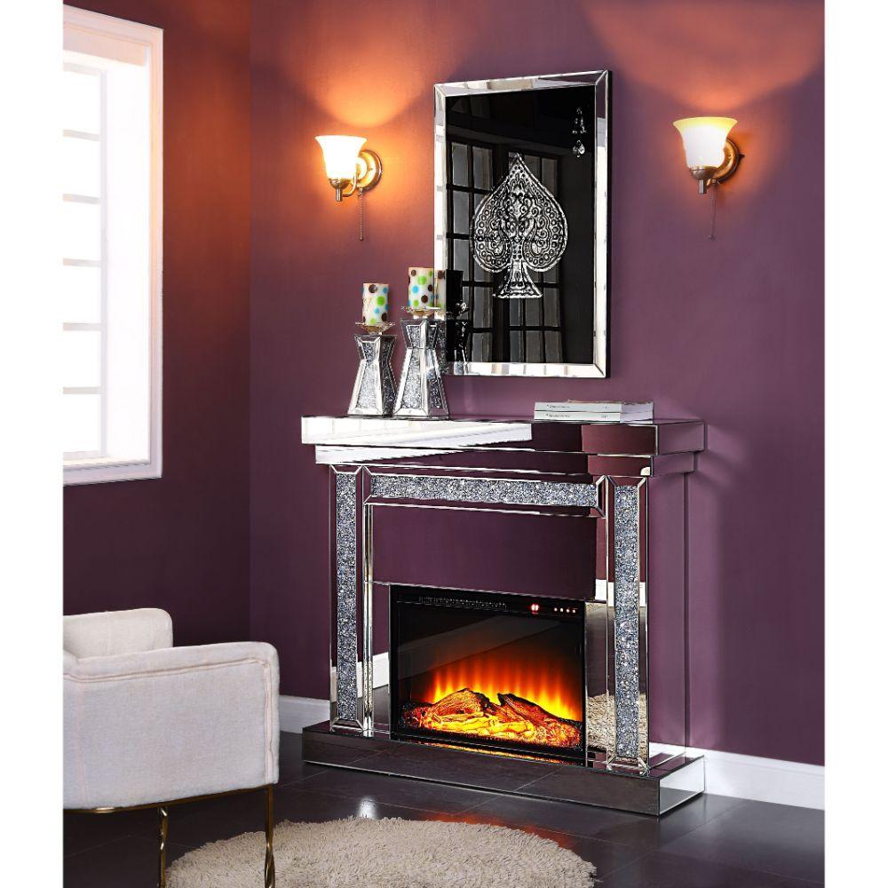 

    
Acme Furniture Noralie Fireplace Mirrored 90470
