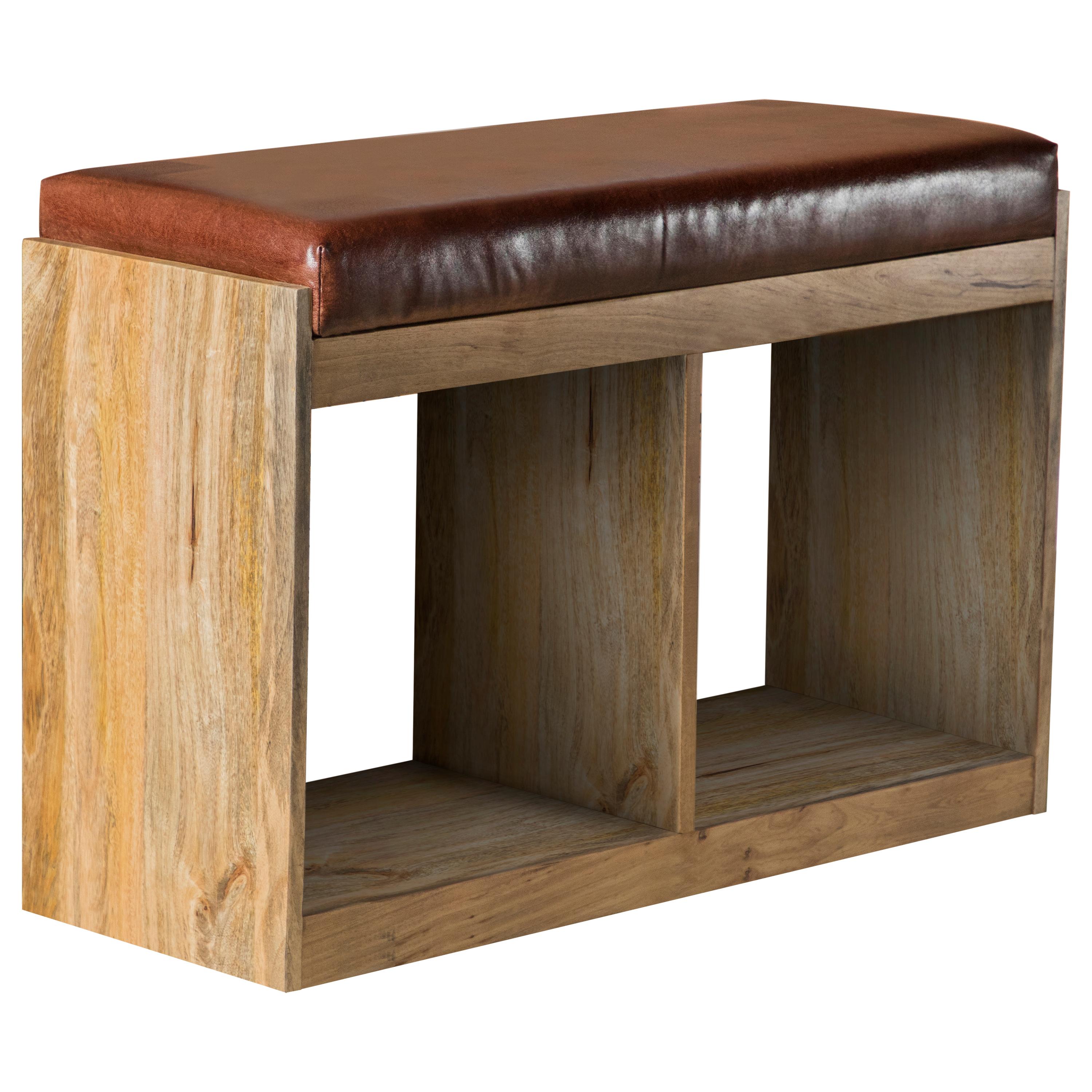 

    
Modern Natural & Brown Leatherette Accent Bench Coaster 918503
