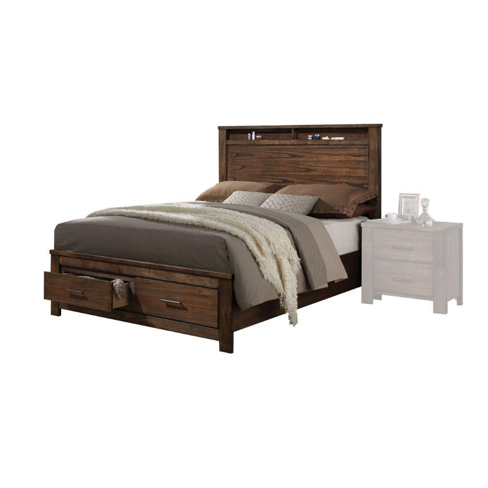 

    
Modern Oak Solid Wood King Storage Bed Acme Merrilee 21680Q-Q

