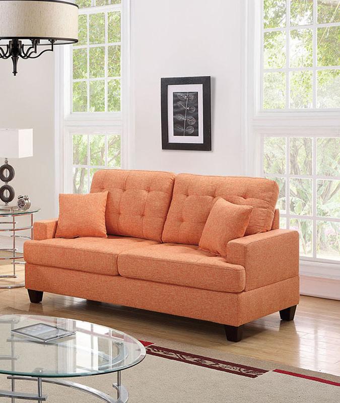 

    
Poundex Furniture F6503 Sofa Loveseat Orange F6503
