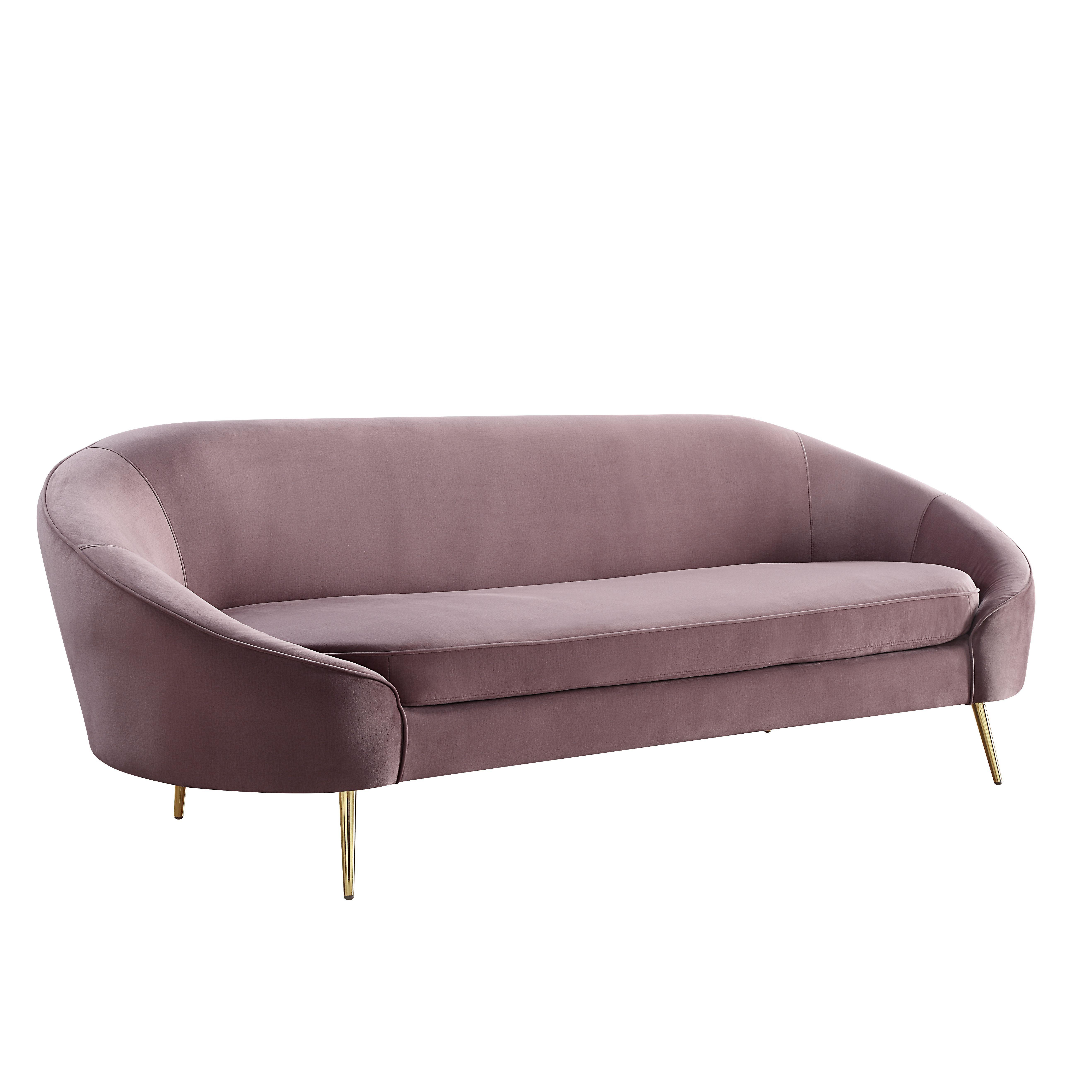 Modern Sofa Abey LV00205 in Pink Velvet