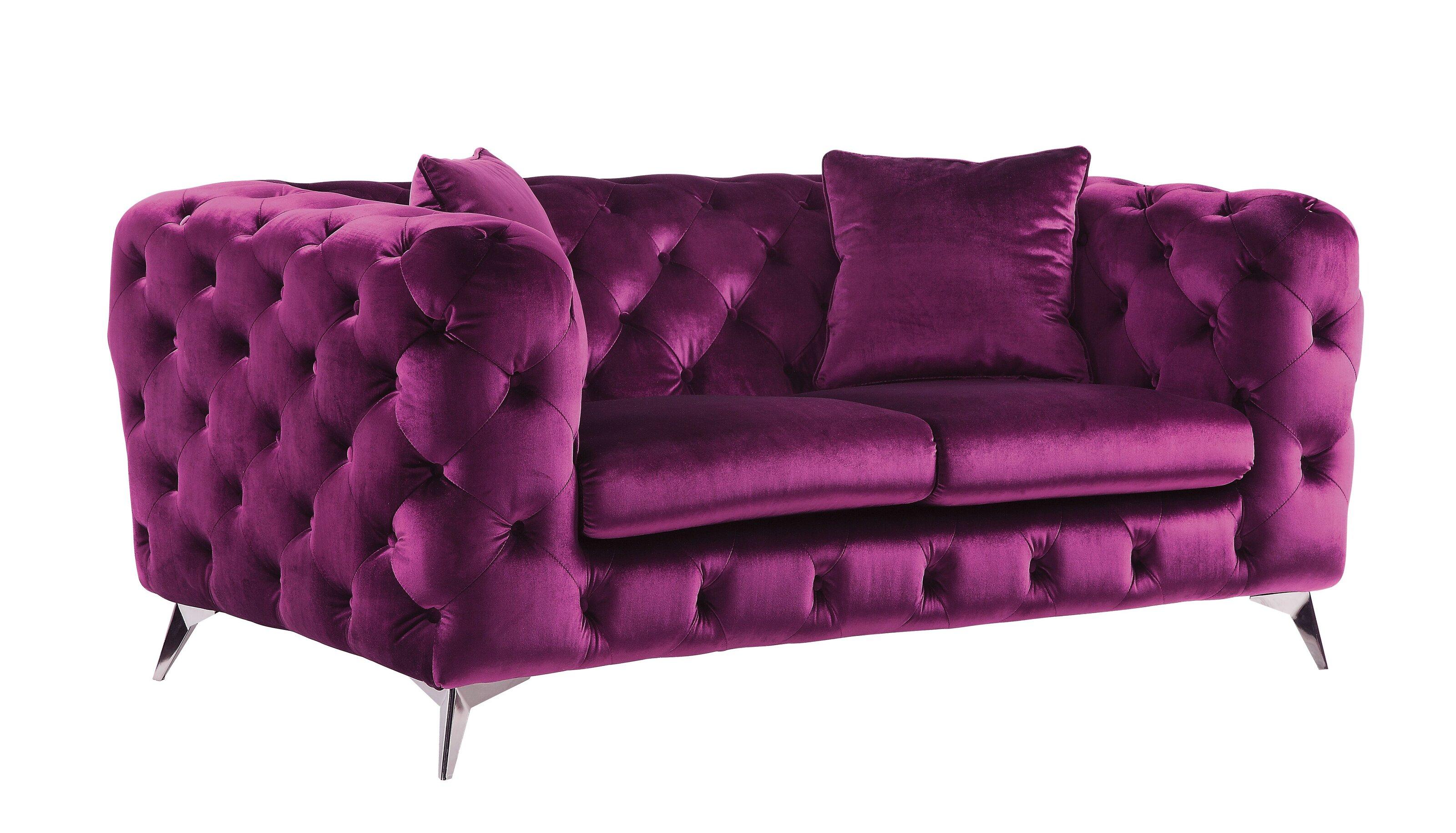 

    
Acme Furniture Atronia Sofa and Loveseat Set Purple 54905-2pcs
