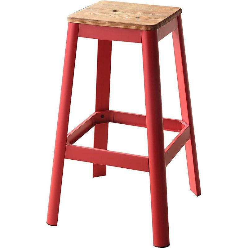 Modern Bar Stool Jacotte 72334 in Red 