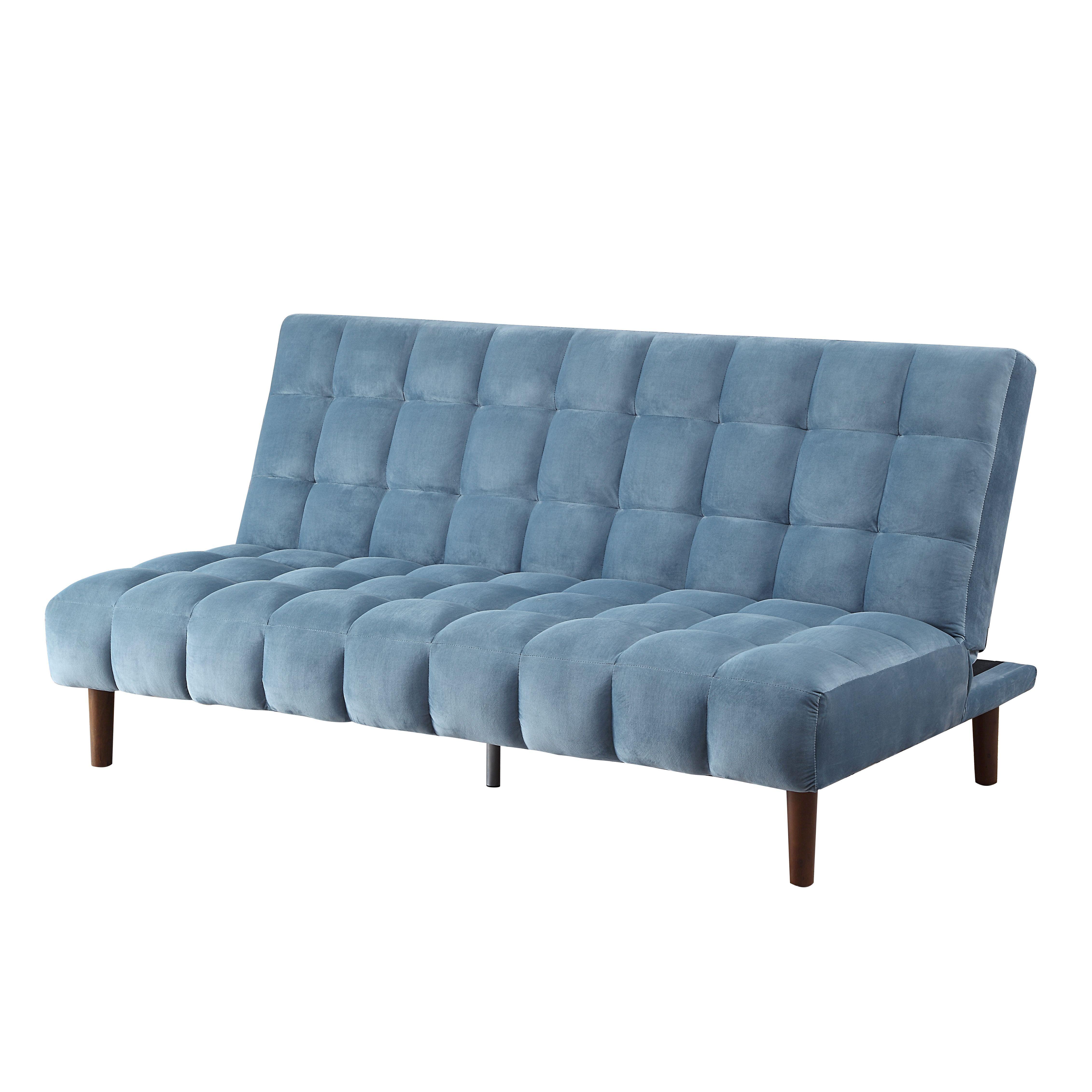 

    
Modern Teal Velvet & Dark Walnut Finish Futon Sofa by Acme Yolandi 57202
