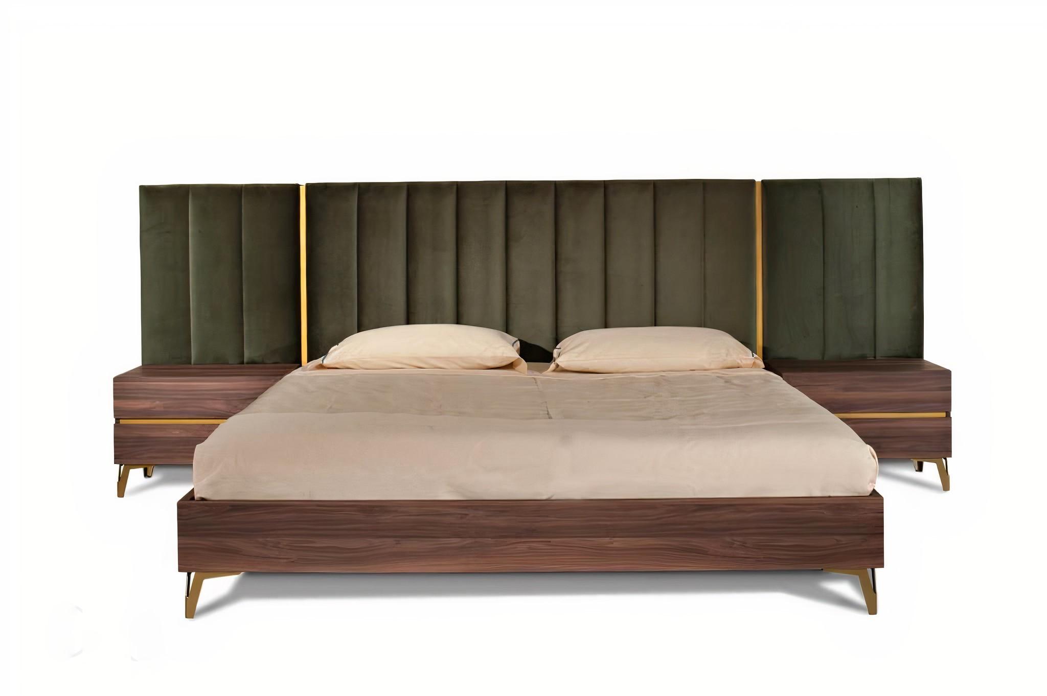 

    
VIG Furniture Calabria Panel Bedroom Set Walnut/Green VGACCALABRIA-BED-3pcs
