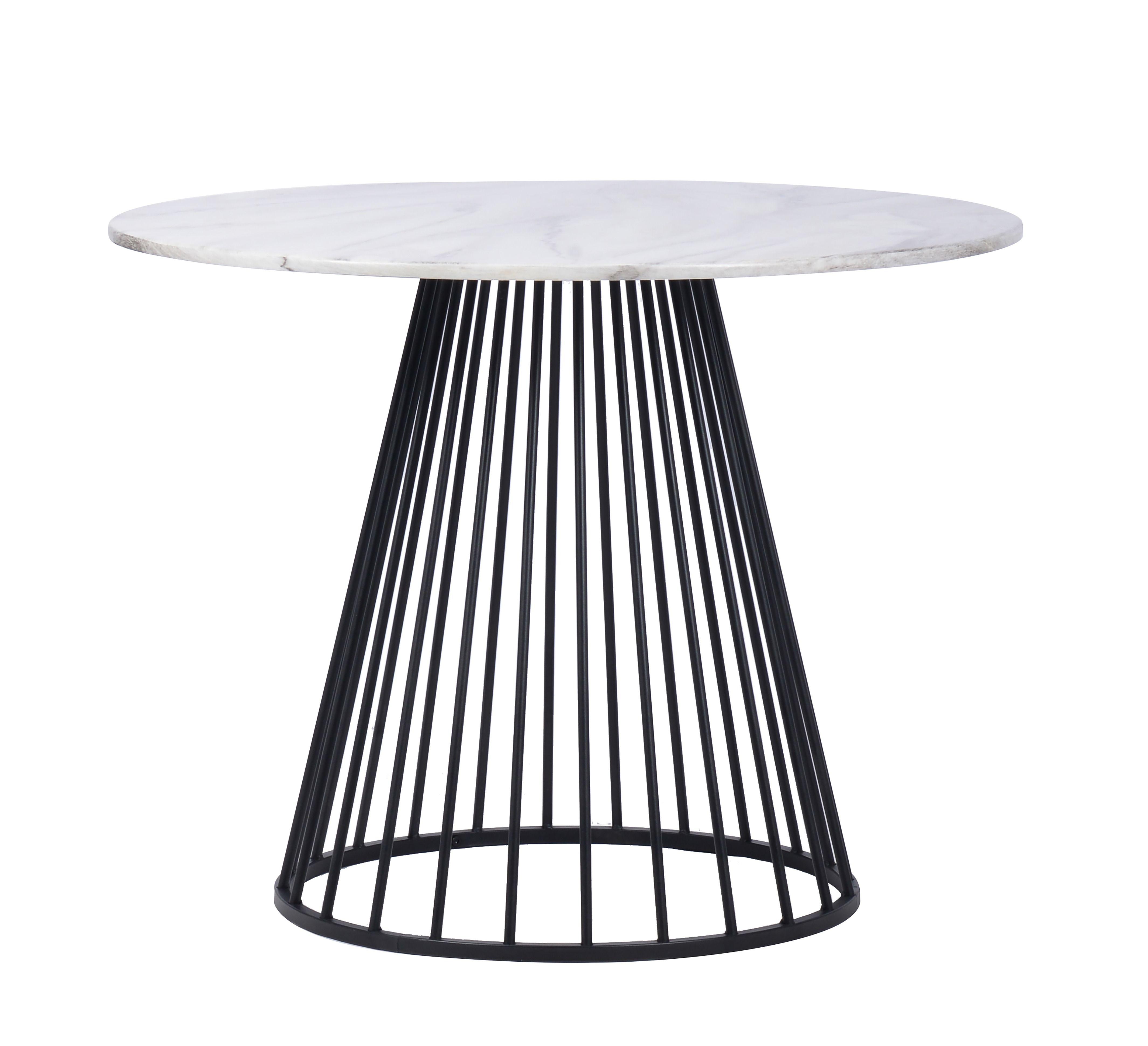 

    
Modern White & Black Round Dining Table by VIG Modrest Holly
