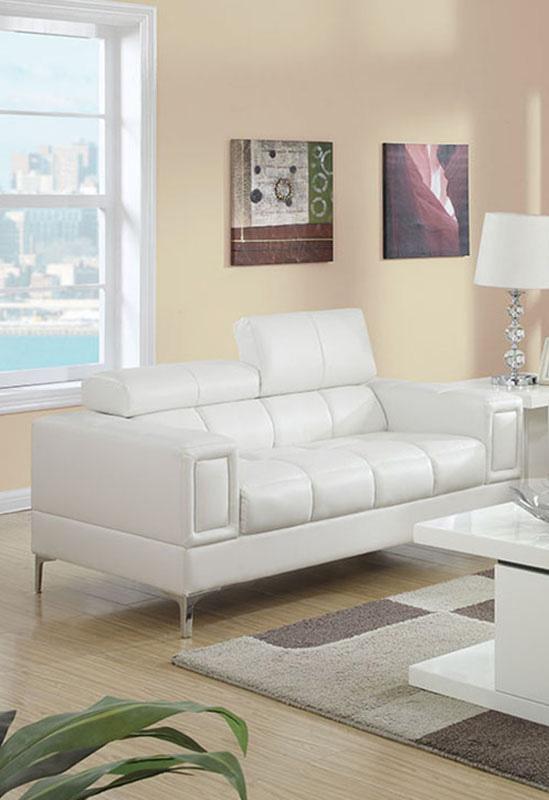 

    
Poundex Furniture F7240 Sofa Loveseat White F7240
