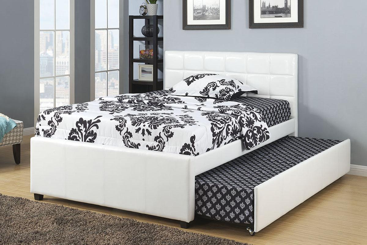 

    
Poundex Furniture F9216 Trundle Bed White F9216F
