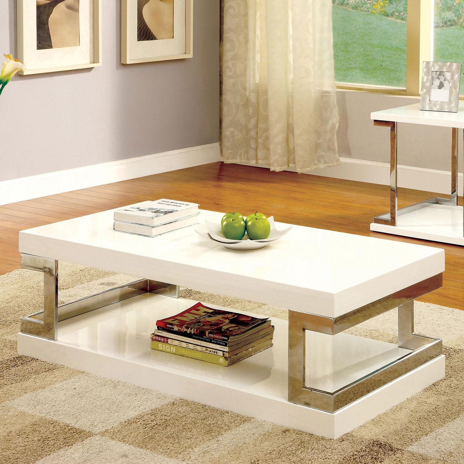 

                    
Furniture of America MEDA CM4486-3PC Coffee Table Set White  Purchase 
