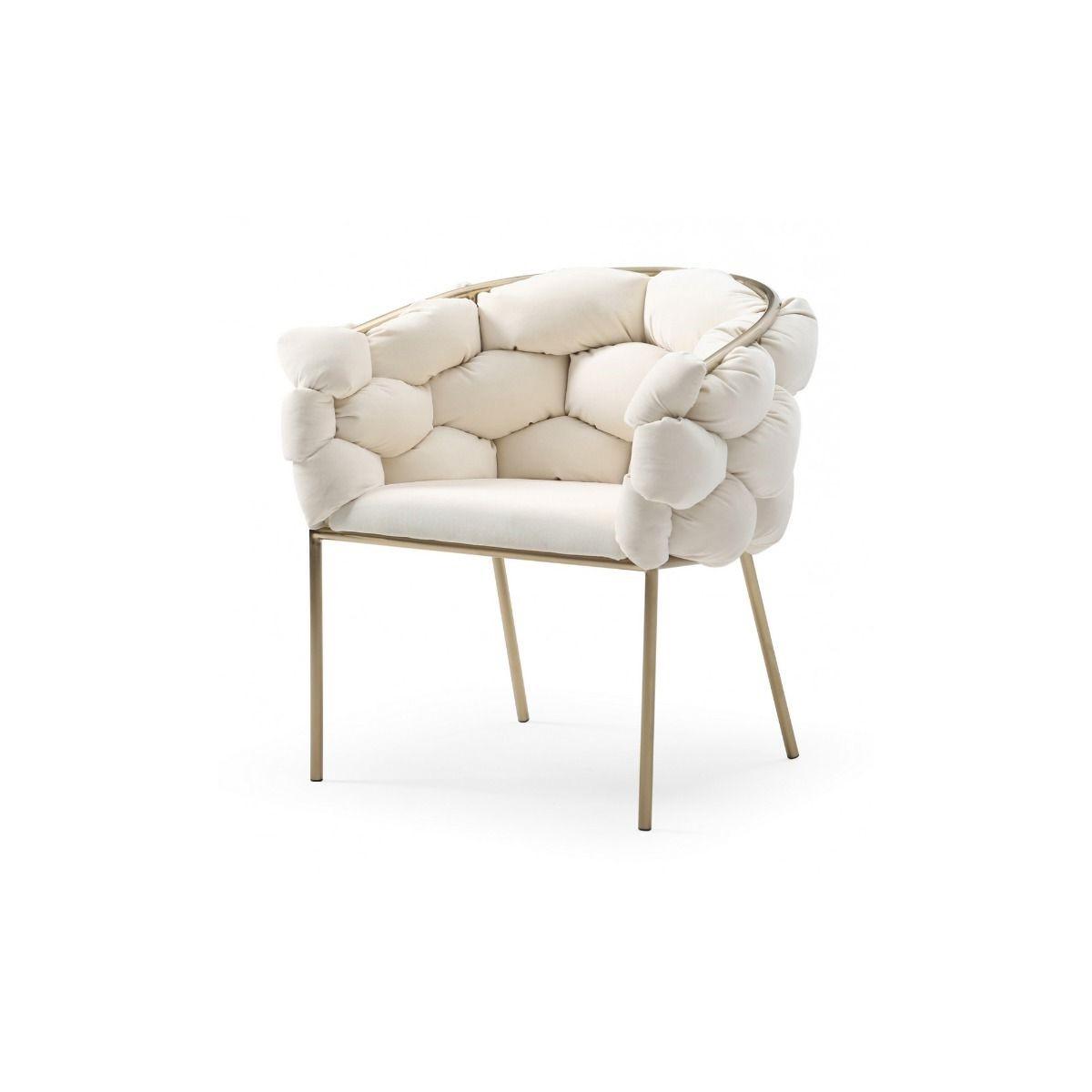 

    
Modern White Velour Fabric & Brass Legs Dining Chairs Set by VIG Modrest Debra
