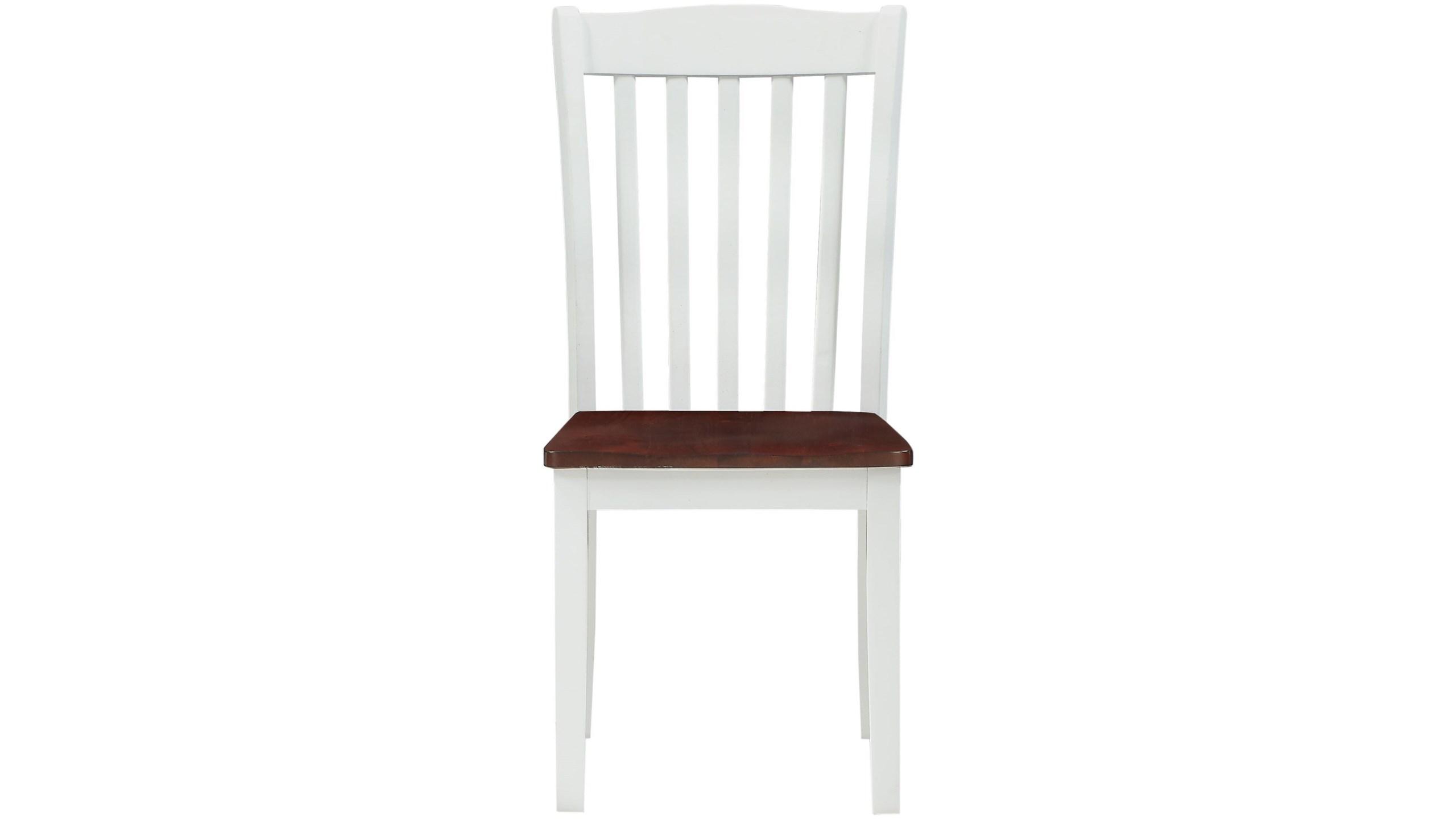 Modern Side Chair Set Green Leigh 77077-2pcs in Walnut, White 