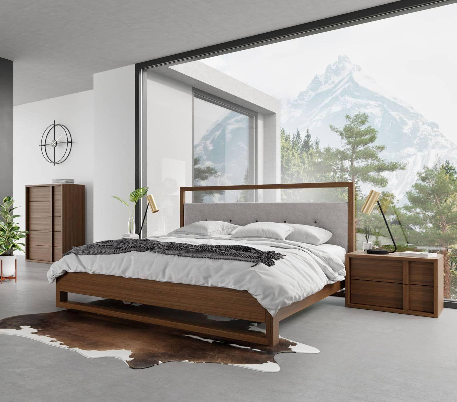 

    
VIG Furniture Falcor Panel Bed Walnut/Gray VGMABR-107-BED-K
