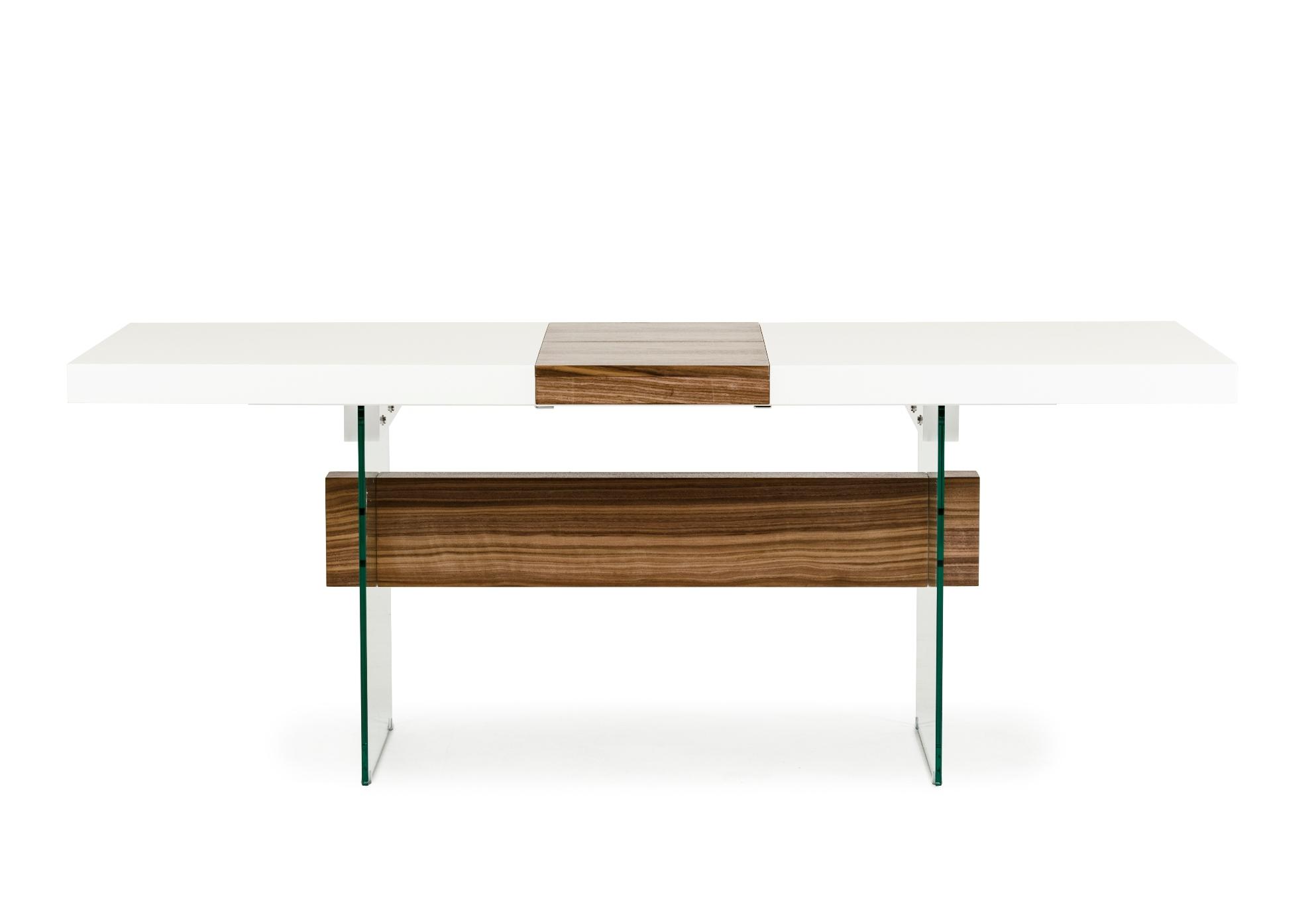 

    
White Walnut Floating Extendable Dining Table VIG Modrest Sven Contemporary
